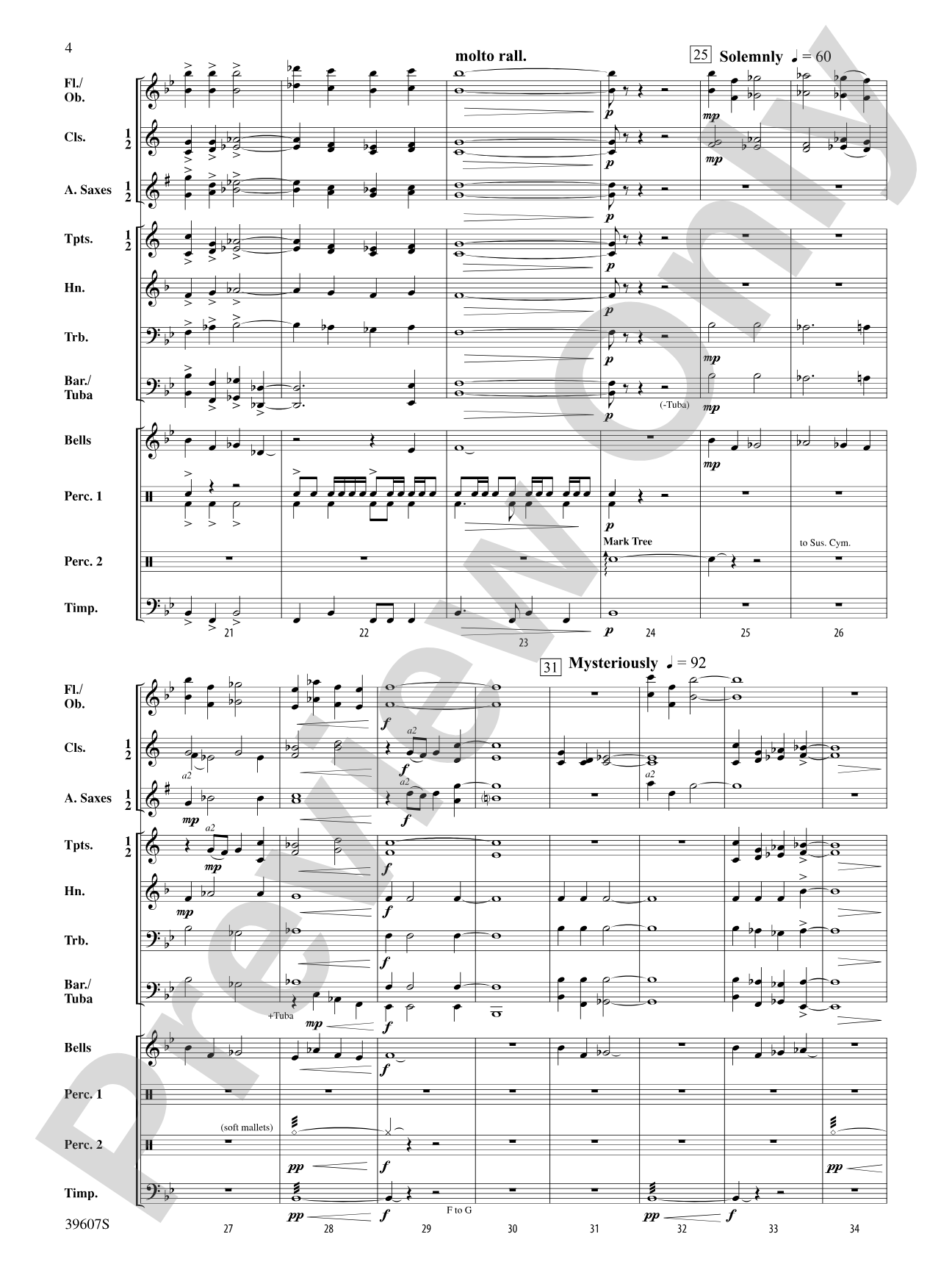 Mysterion: Concert Band Conductor Score & Parts