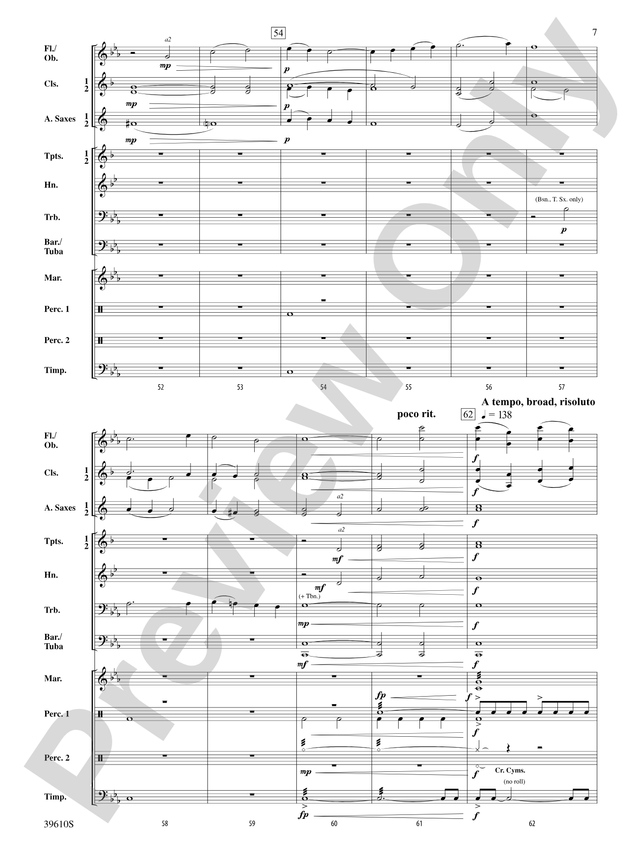 Hercules vs. the Hydra: Concert Band Conductor Score & Parts