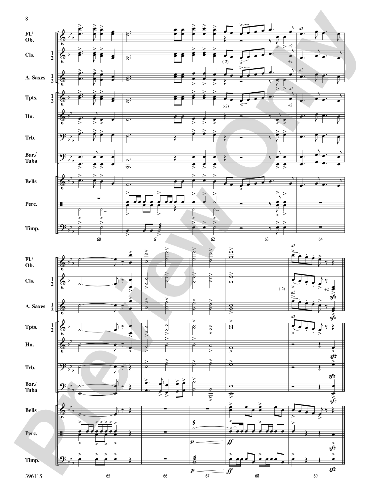 Three Welsh Songs: Concert Band Conductor Score & Parts