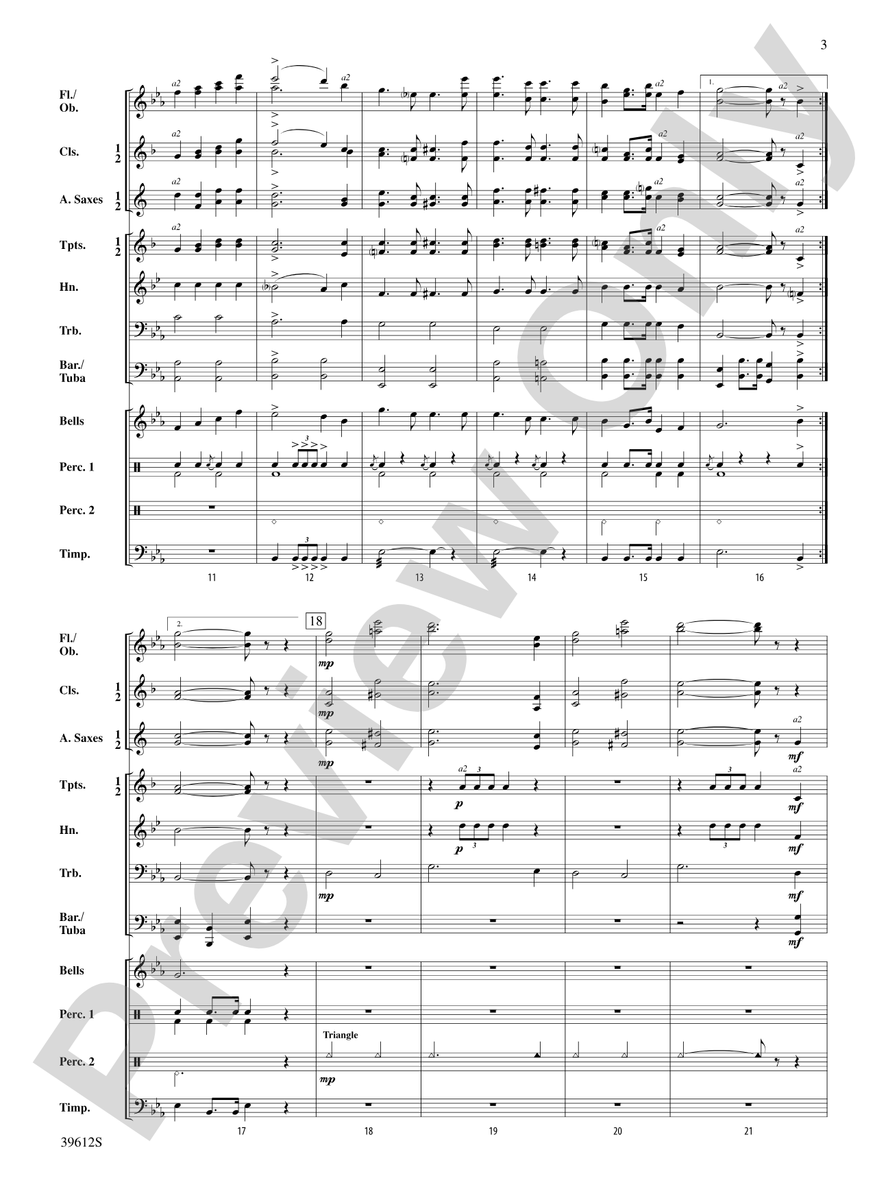 War March of the Priests: Score