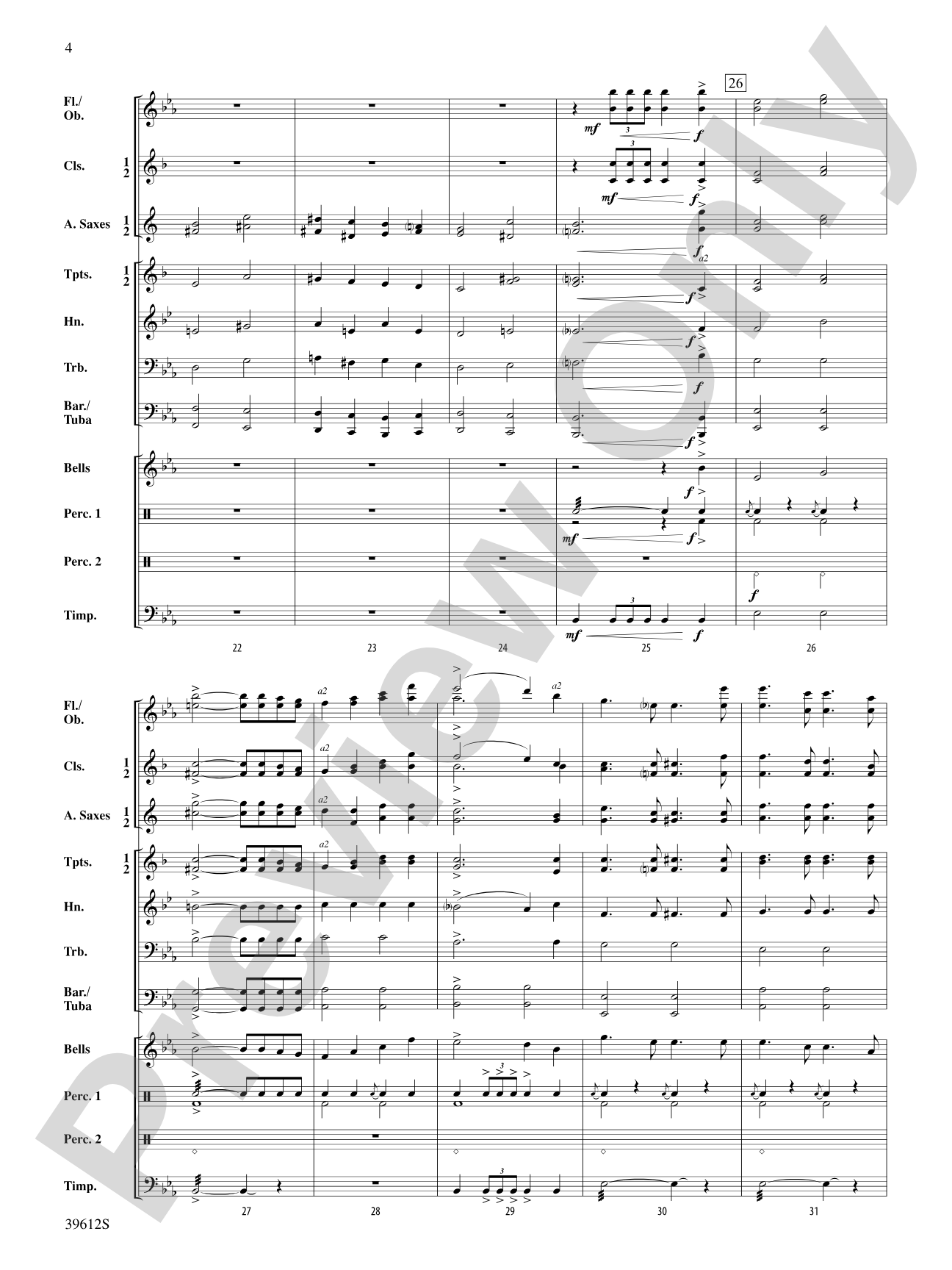 War March of the Priests: Score