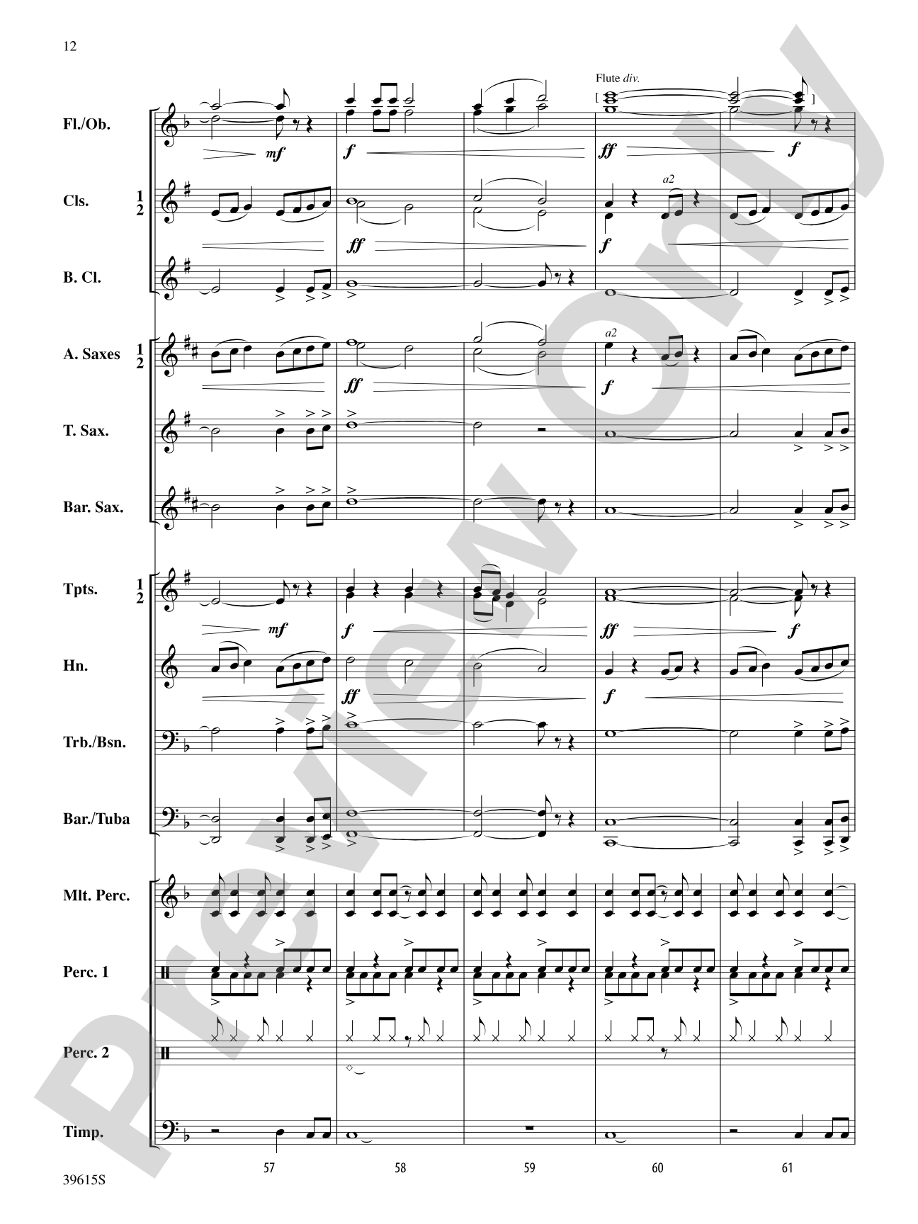 Rise: Concert Band Conductor Score & Parts