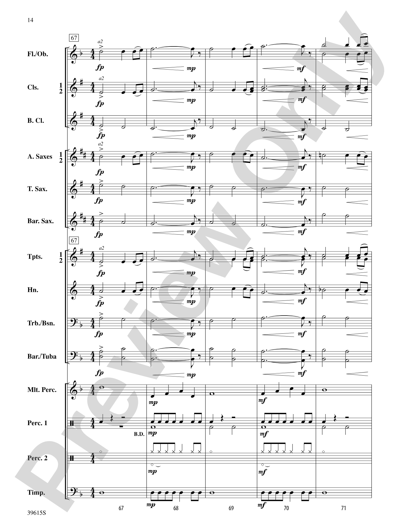 Rise: Concert Band Conductor Score & Parts