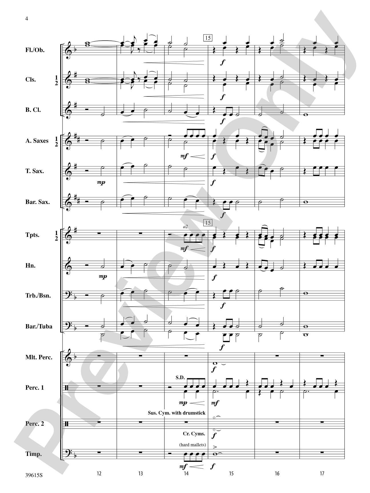 Rise: Concert Band Conductor Score & Parts