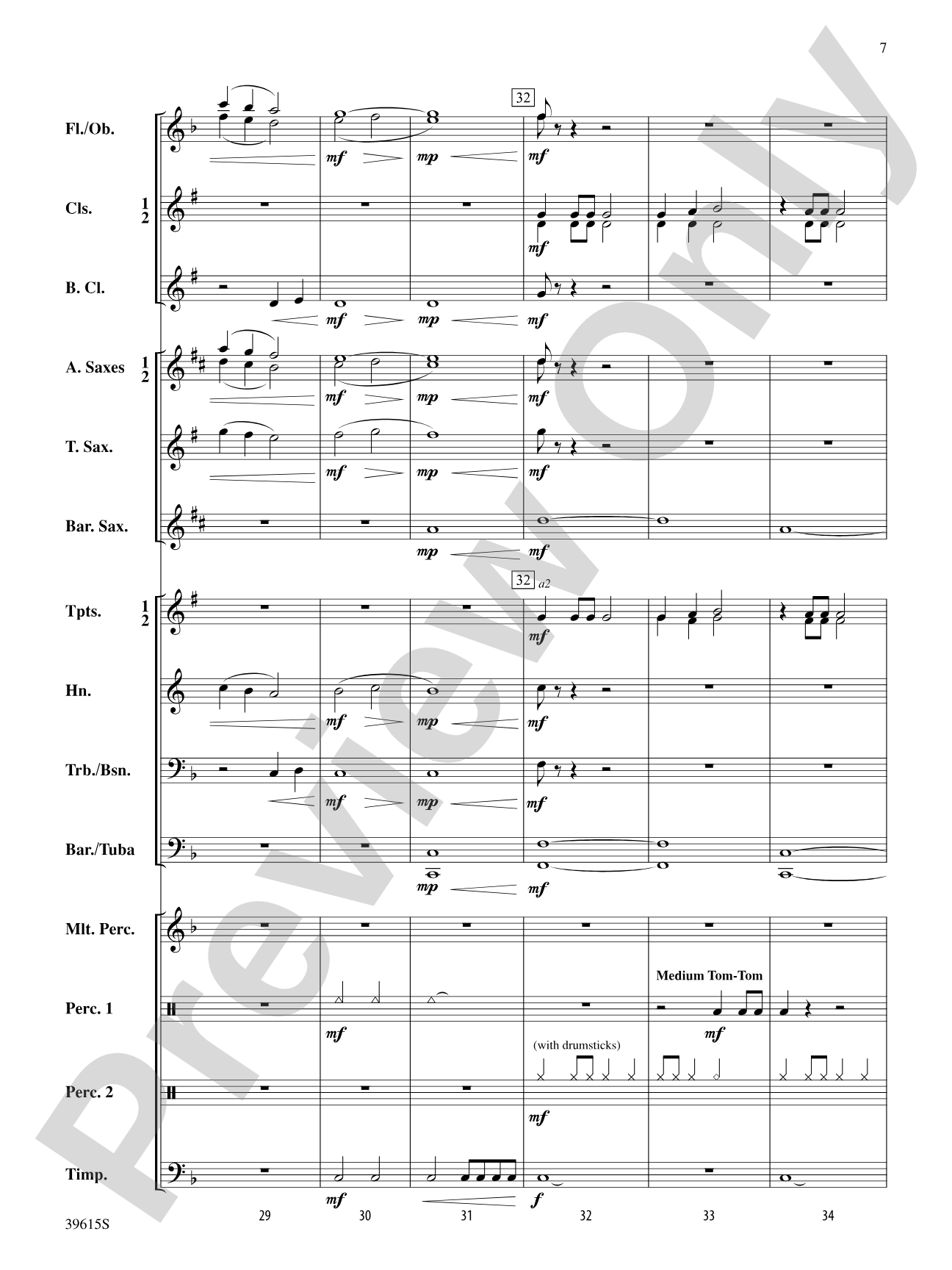 Rise: Concert Band Conductor Score & Parts