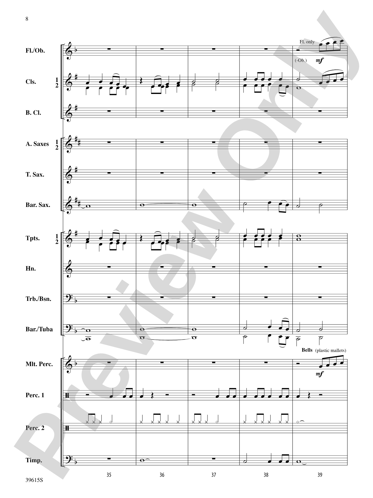 Rise: Concert Band Conductor Score & Parts