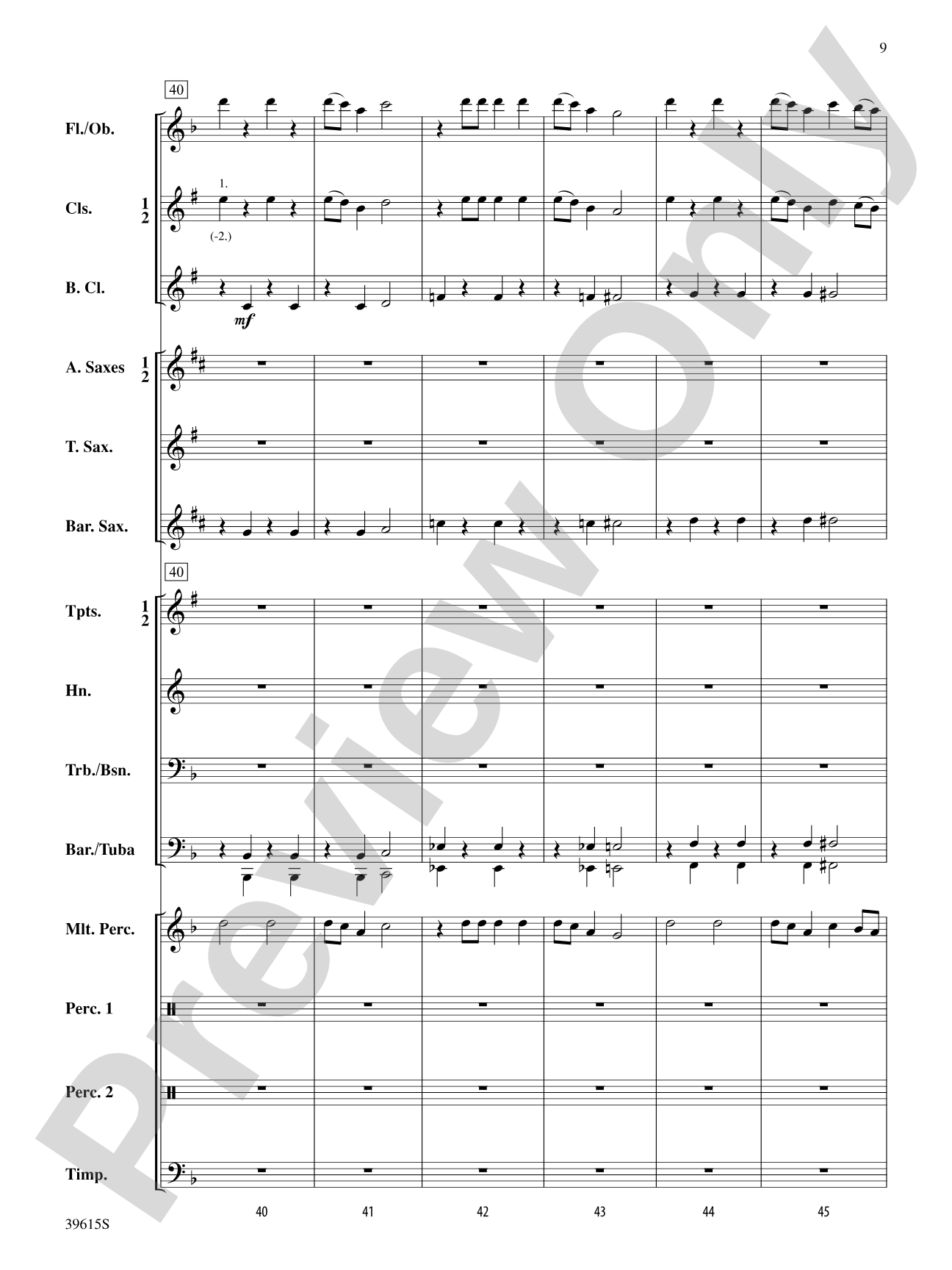 Rise: Concert Band Conductor Score & Parts
