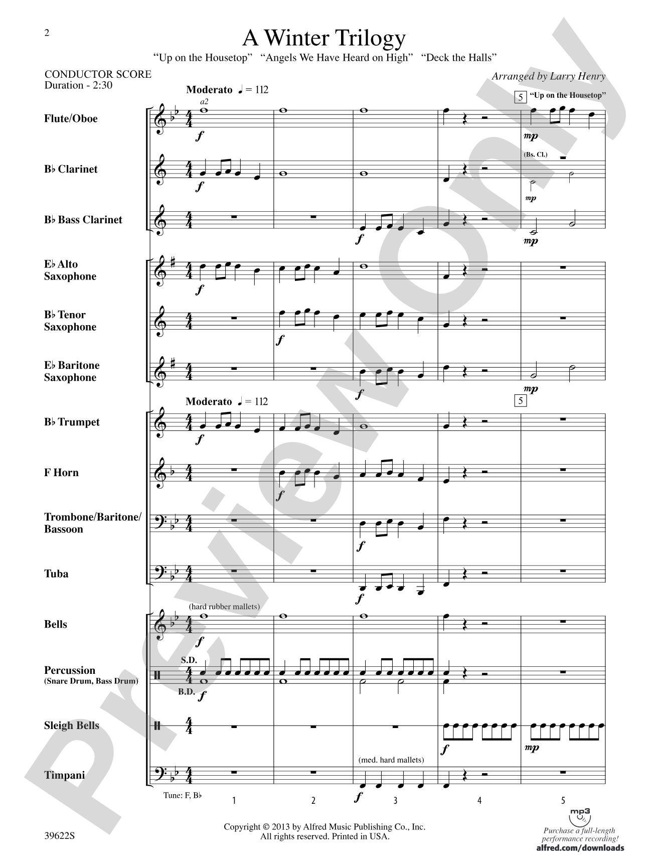 A Winter Trilogy: Concert Band Conductor Score & Parts