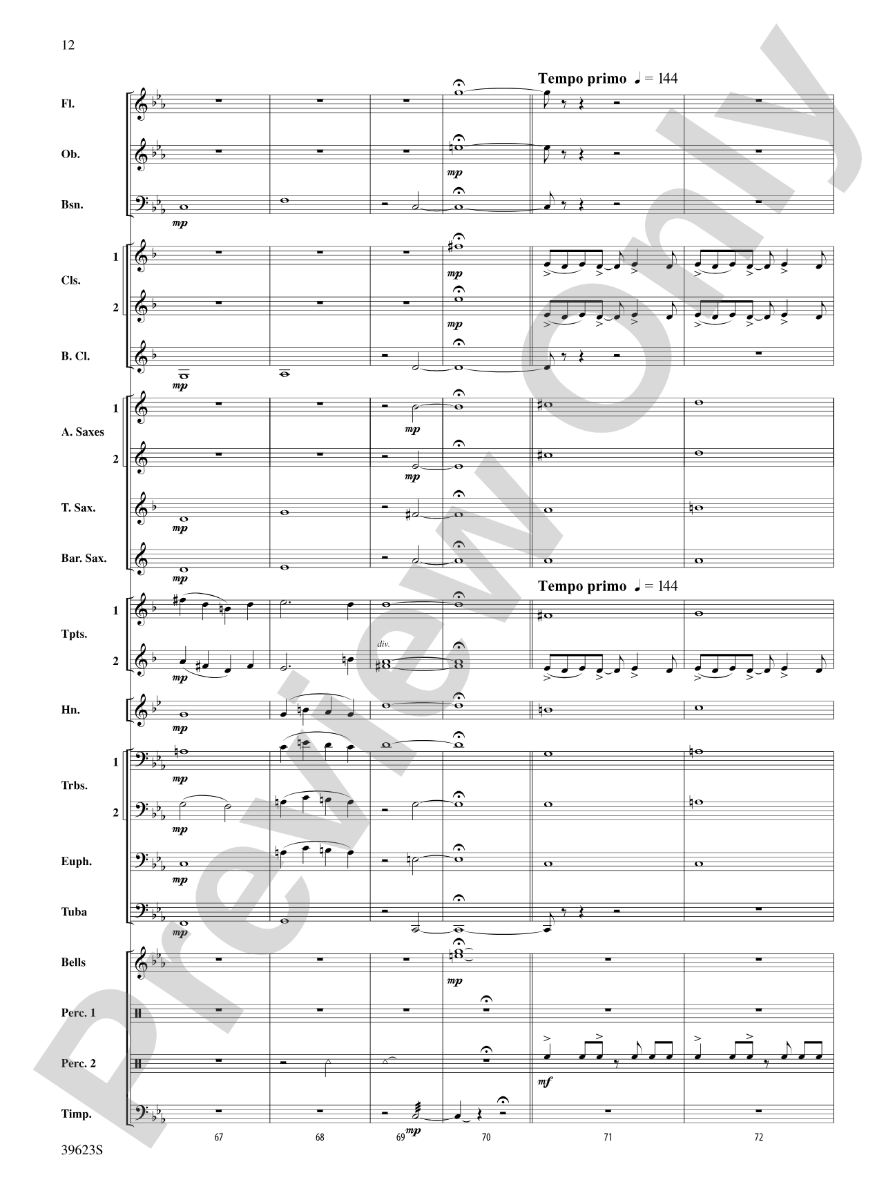 Beyond the Riverbend: Concert Band Conductor Score & Parts
