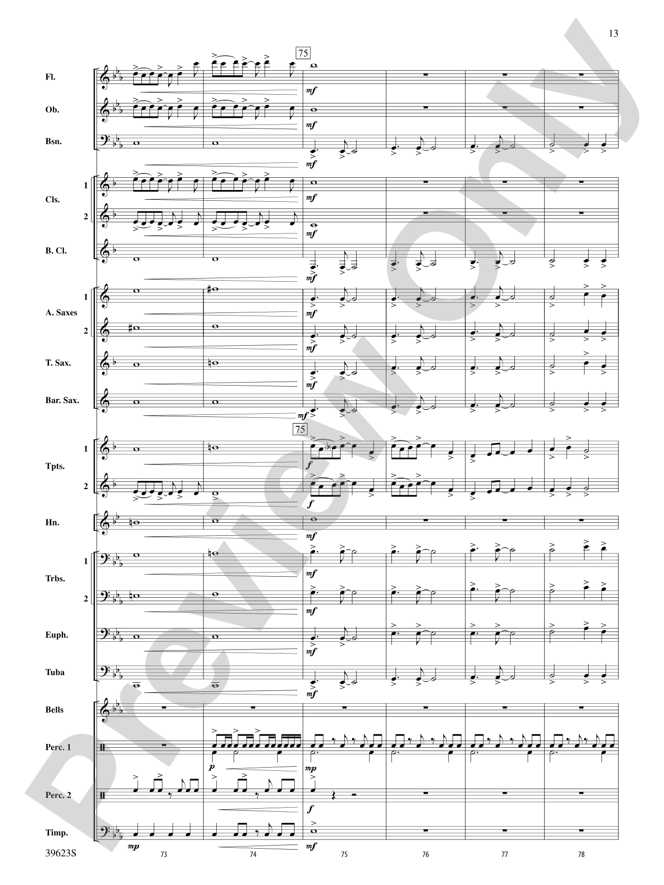 Beyond the Riverbend: Concert Band Conductor Score & Parts
