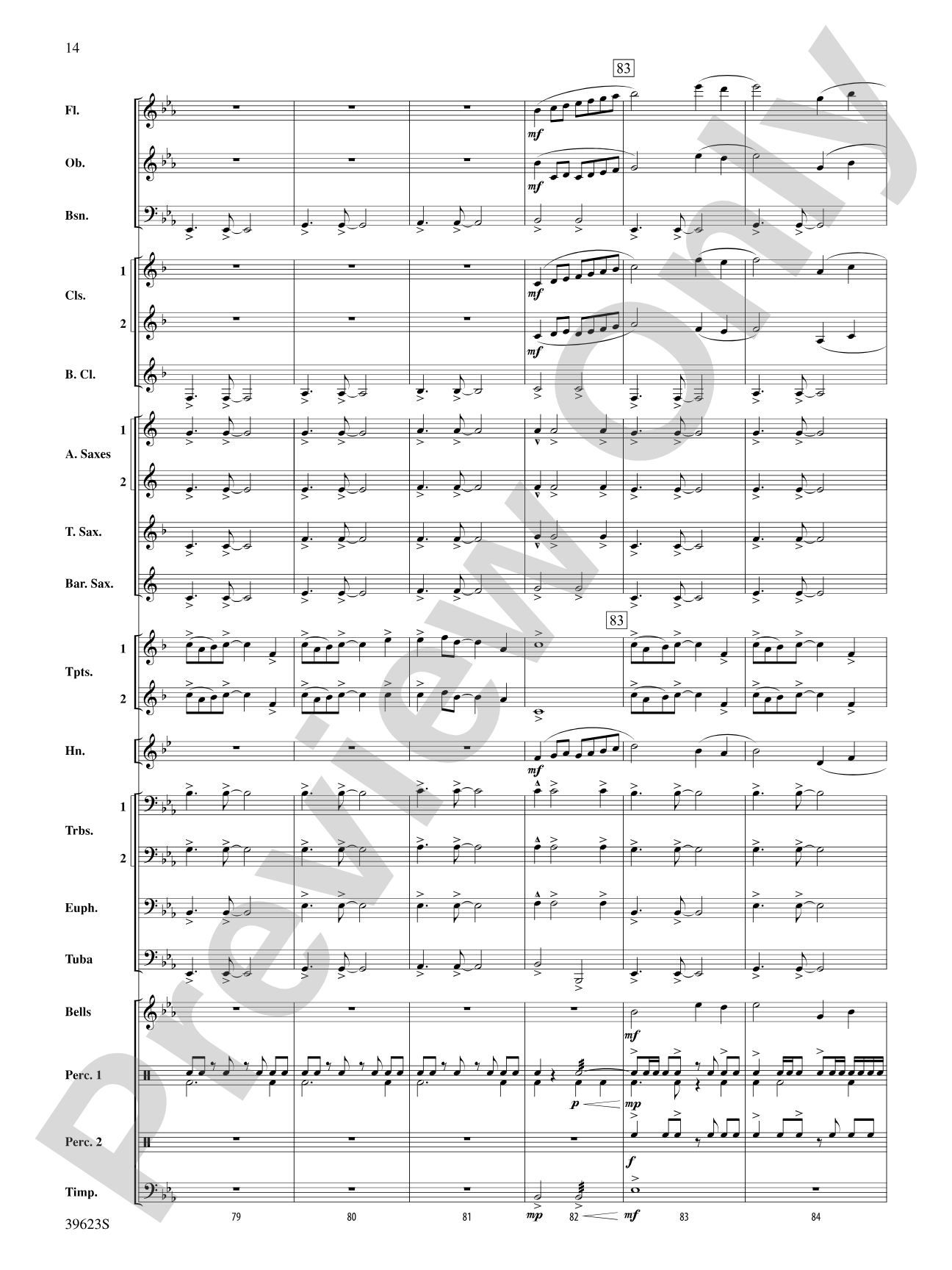 Beyond the Riverbend: Concert Band Conductor Score & Parts