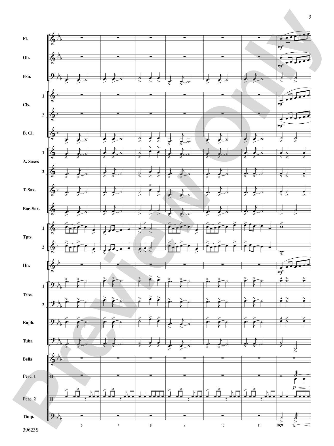 Beyond the Riverbend: Concert Band Conductor Score & Parts
