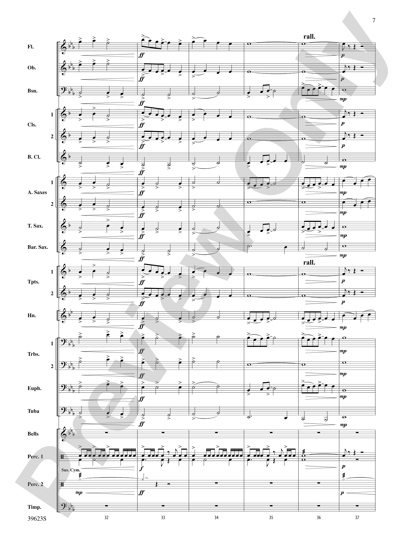 Beyond the Riverbend: Concert Band Conductor Score & Parts
