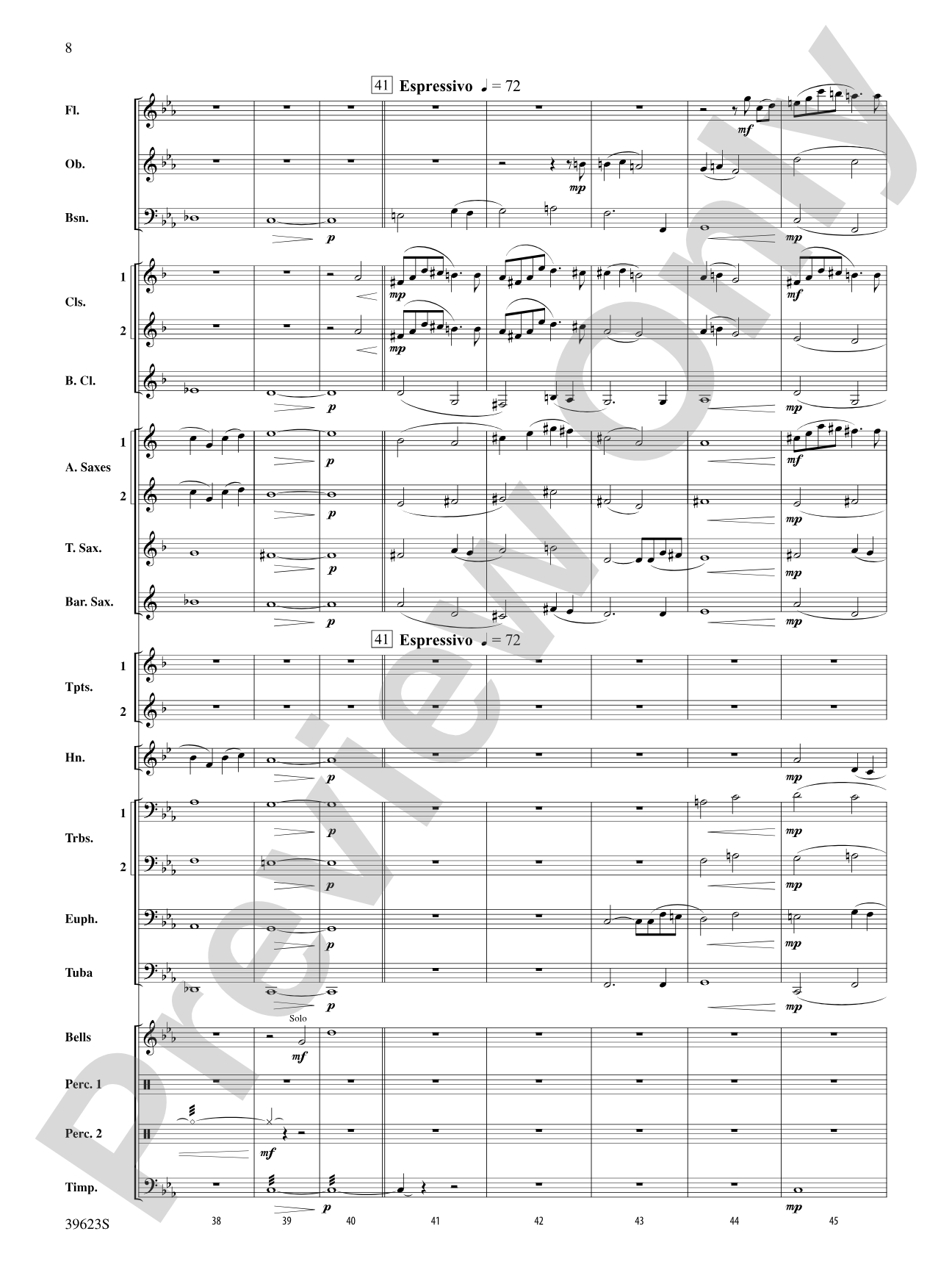 Beyond the Riverbend: Concert Band Conductor Score & Parts