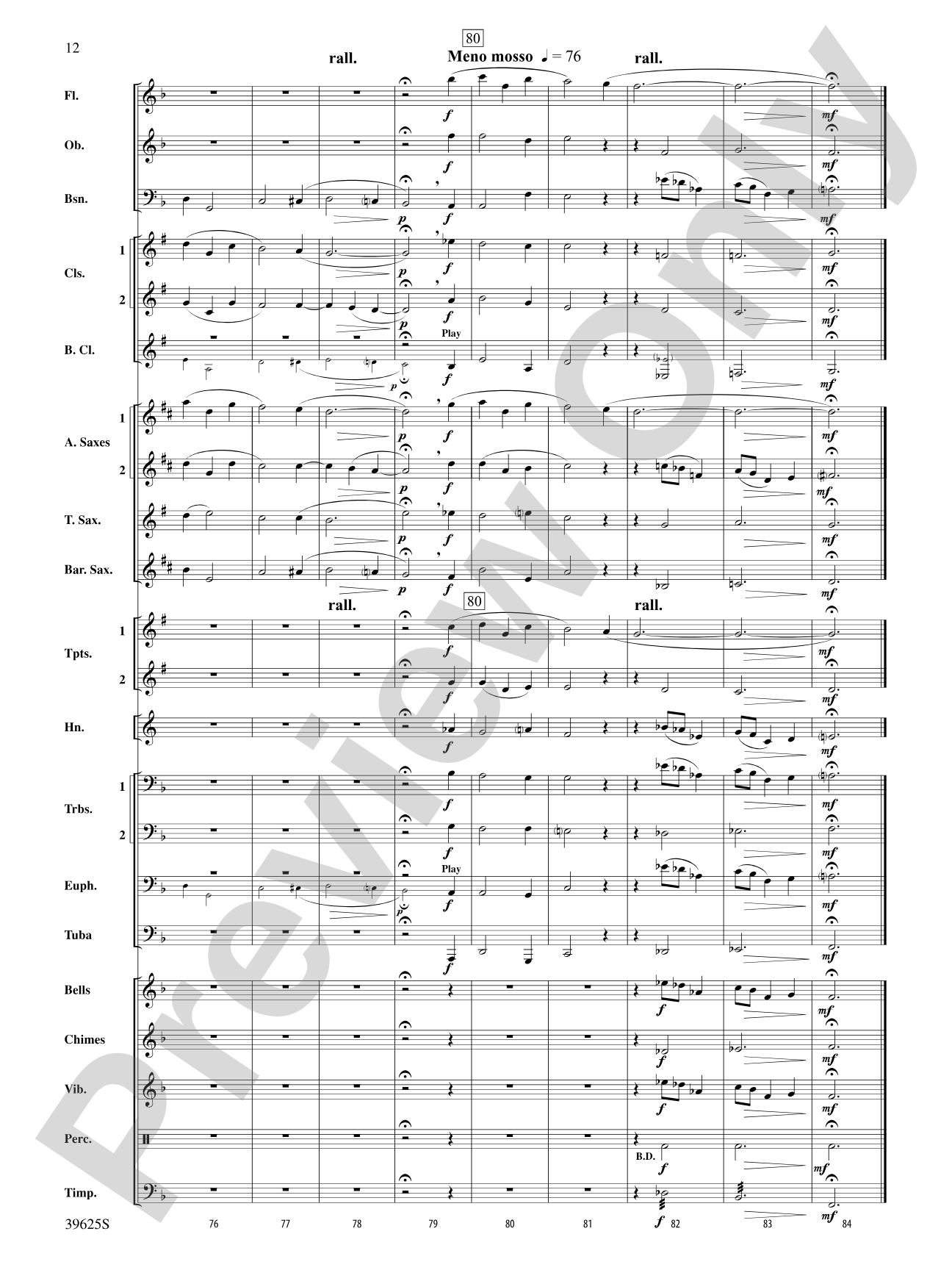 With Thine Eyes: Concert Band Conductor Score & Parts
