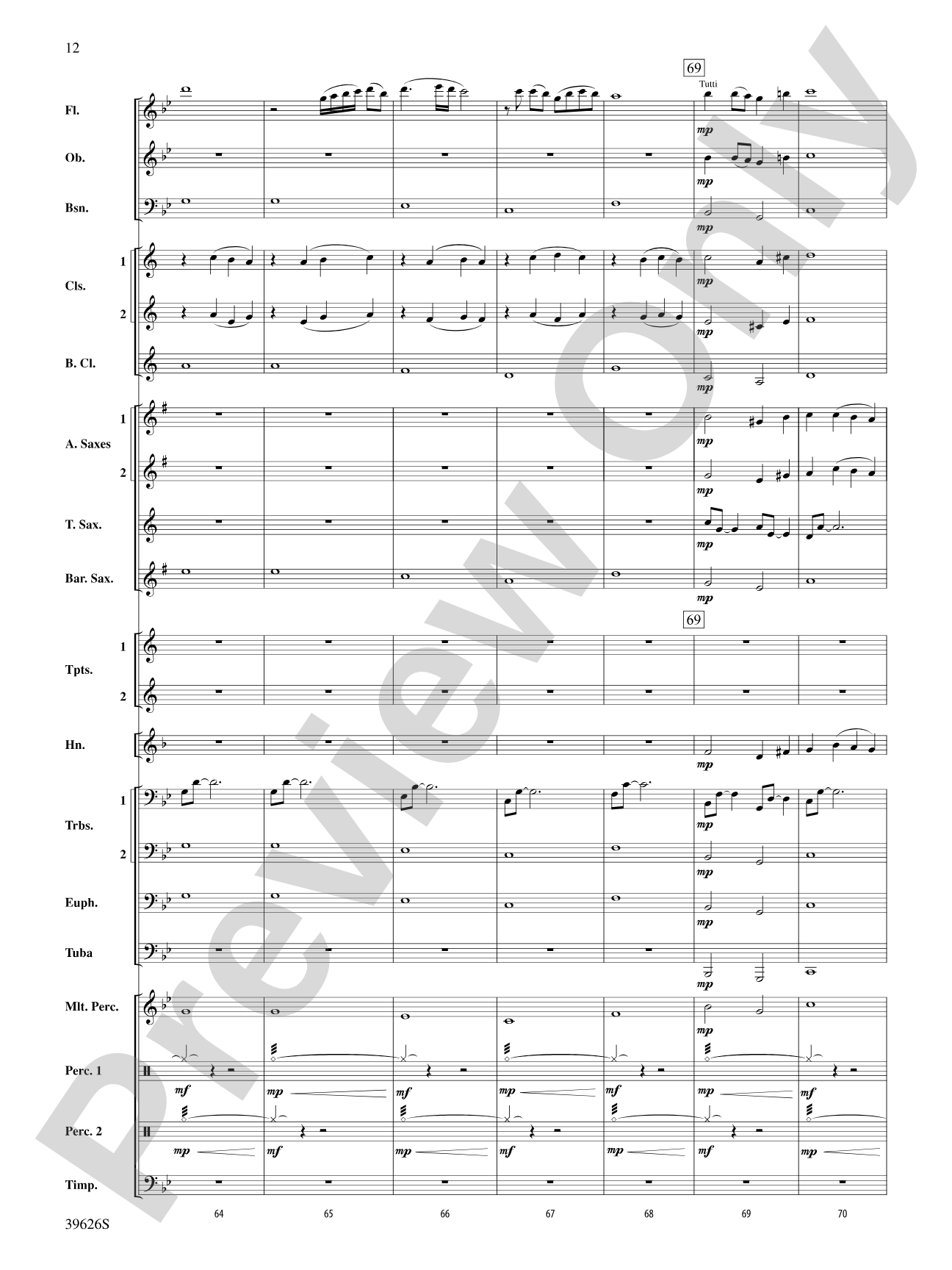 Whiteleaf Hill: Concert Band Conductor Score & Parts