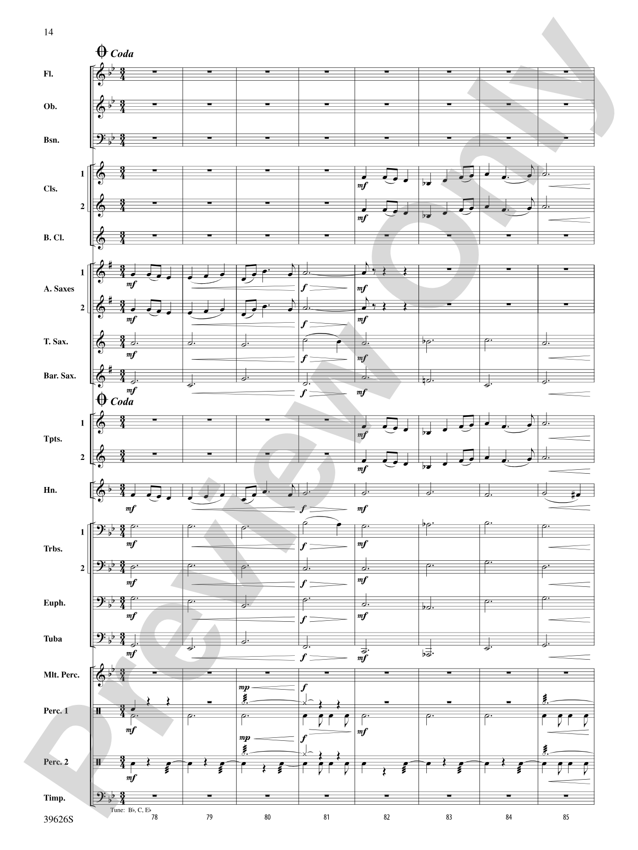 Whiteleaf Hill: Concert Band Conductor Score & Parts