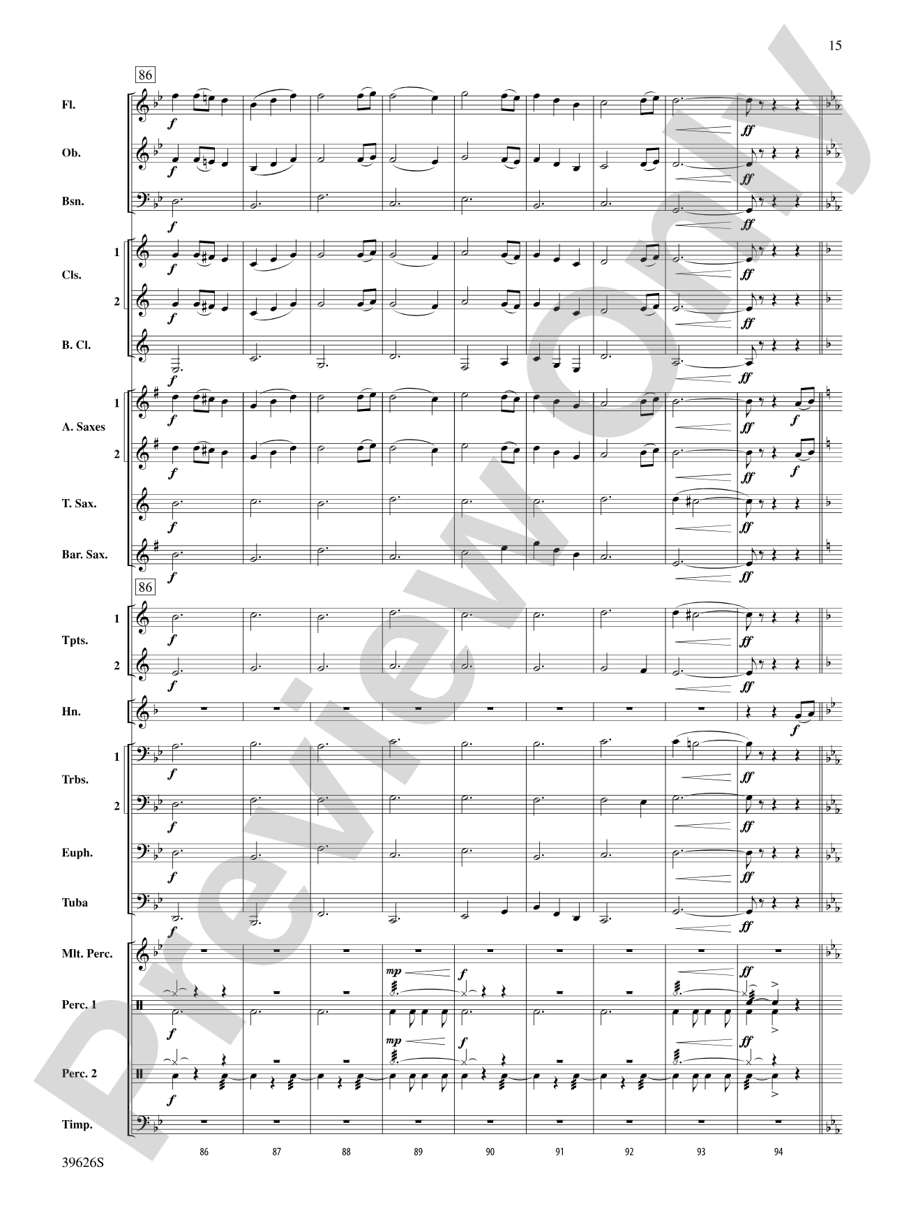 Whiteleaf Hill: Concert Band Conductor Score & Parts