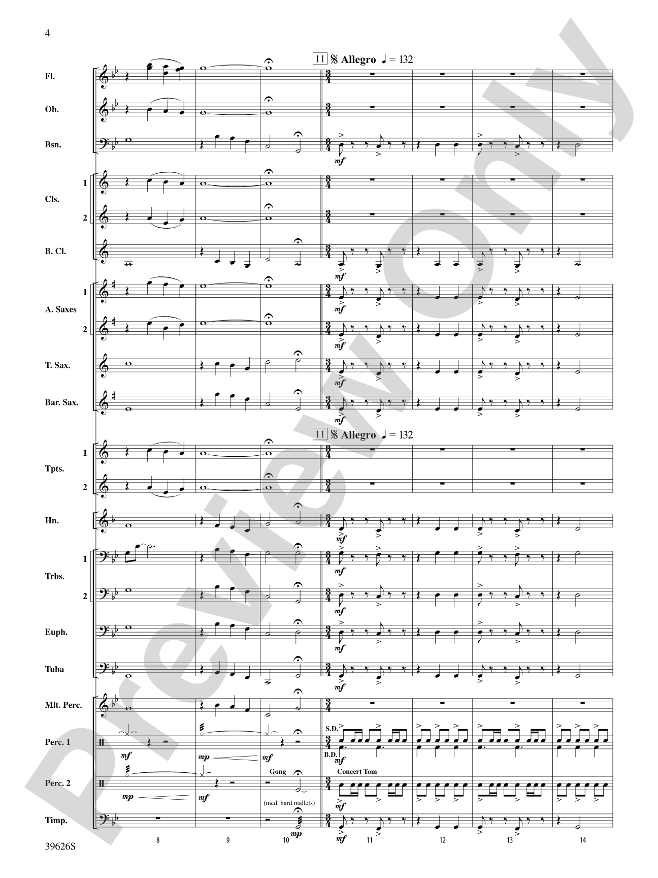 Whiteleaf Hill: Concert Band Conductor Score & Parts