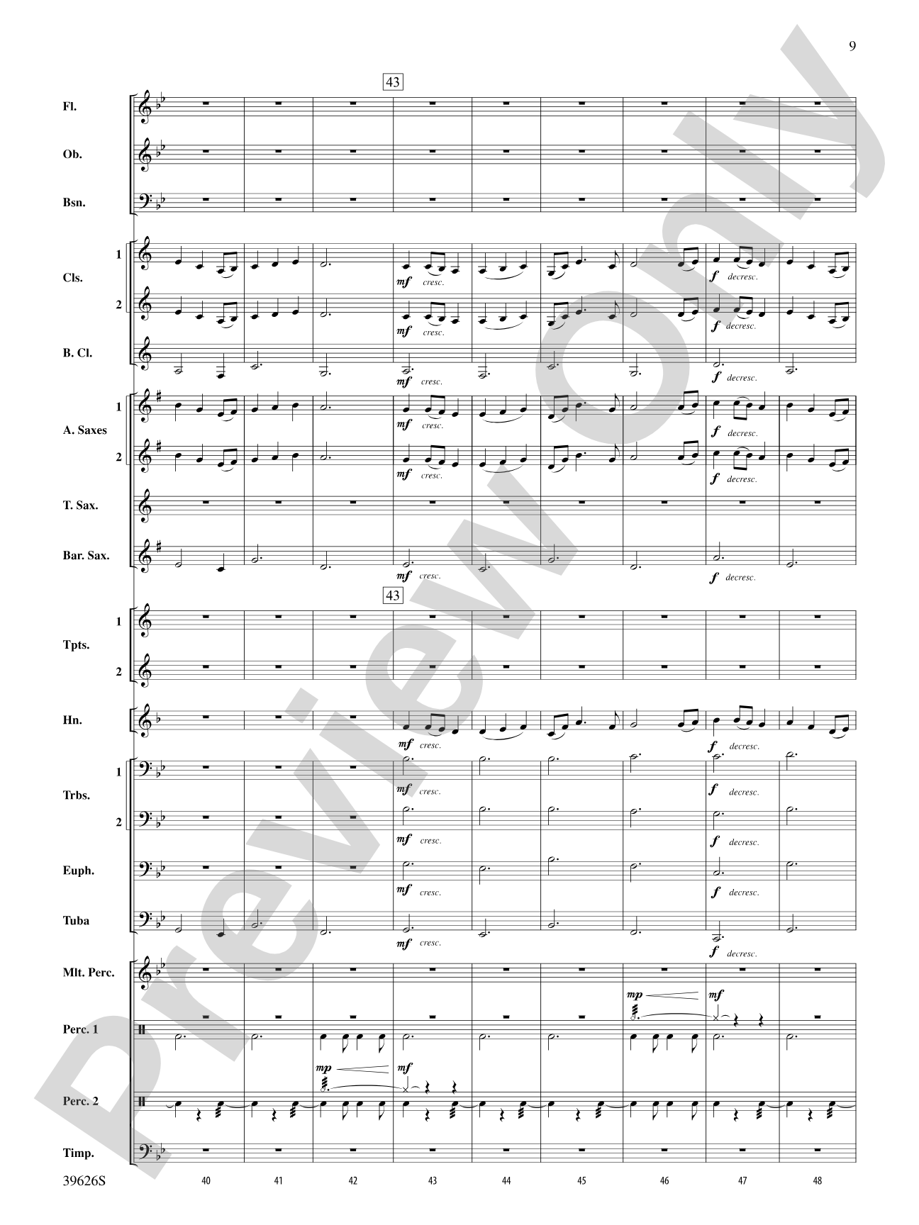 Whiteleaf Hill: Concert Band Conductor Score & Parts