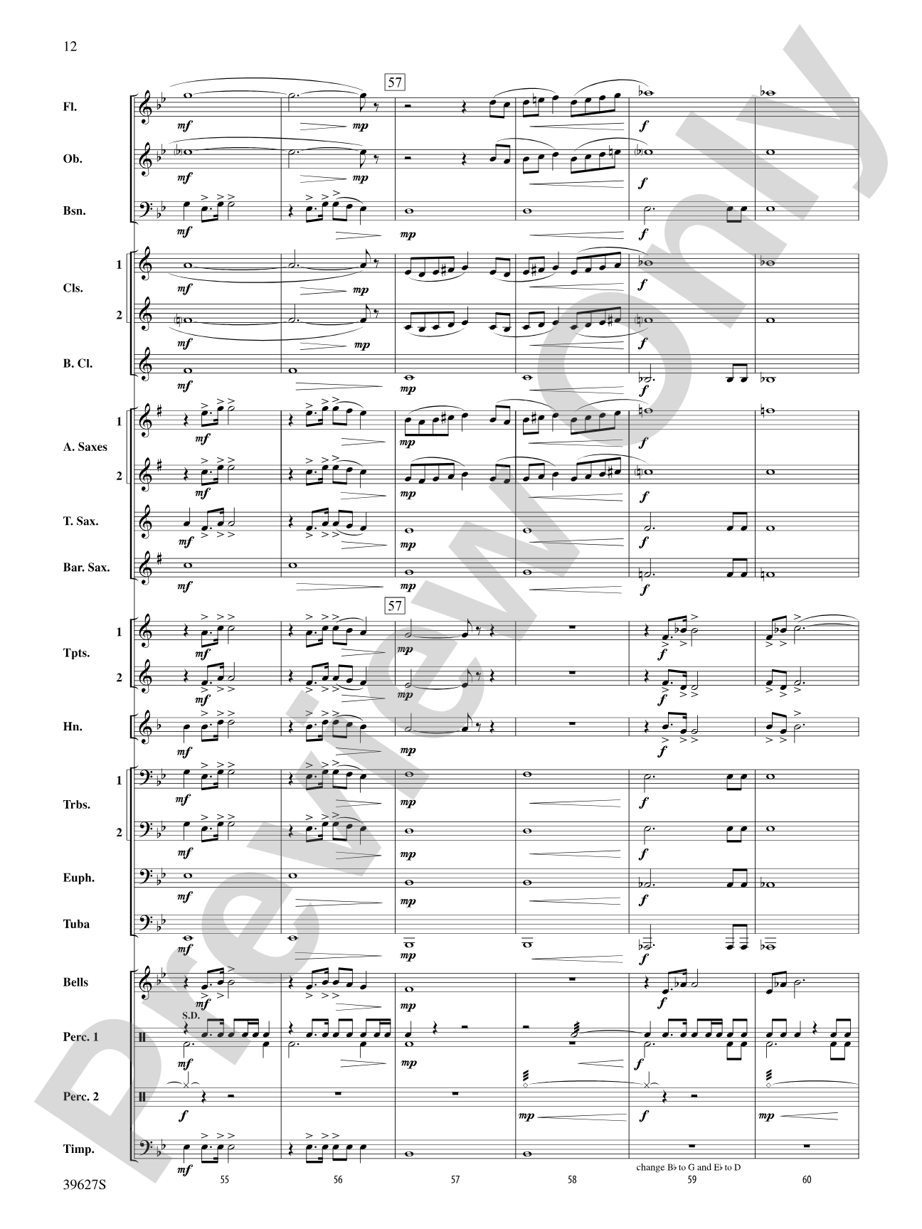 Flash Flood: Concert Band Conductor Score & Parts
