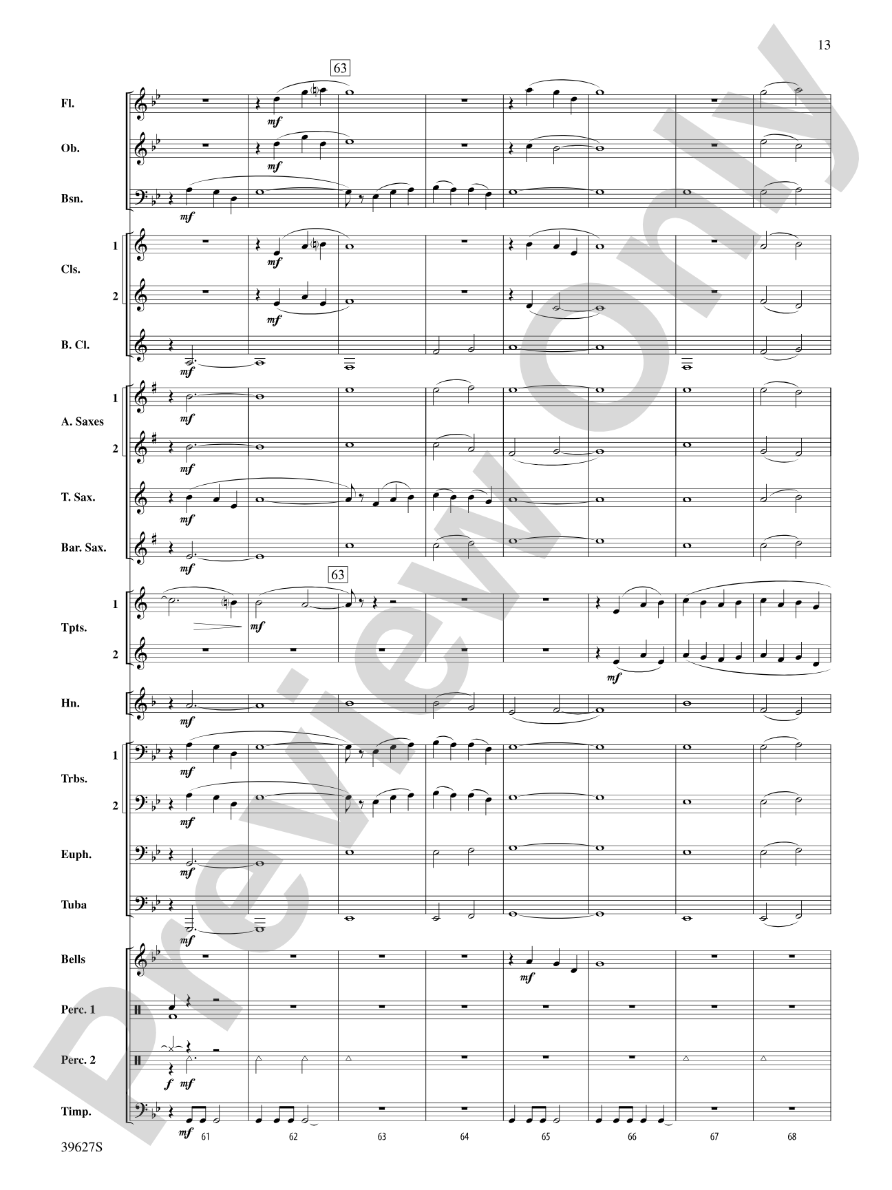 Flash Flood: Concert Band Conductor Score & Parts