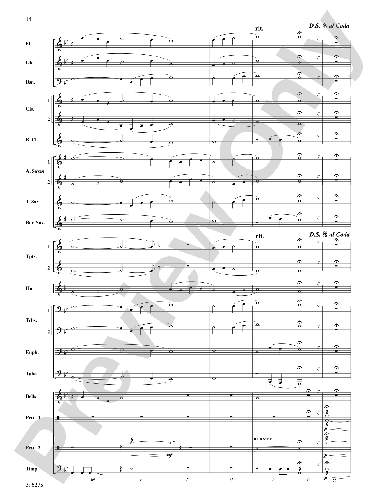 Flash Flood: Concert Band Conductor Score & Parts