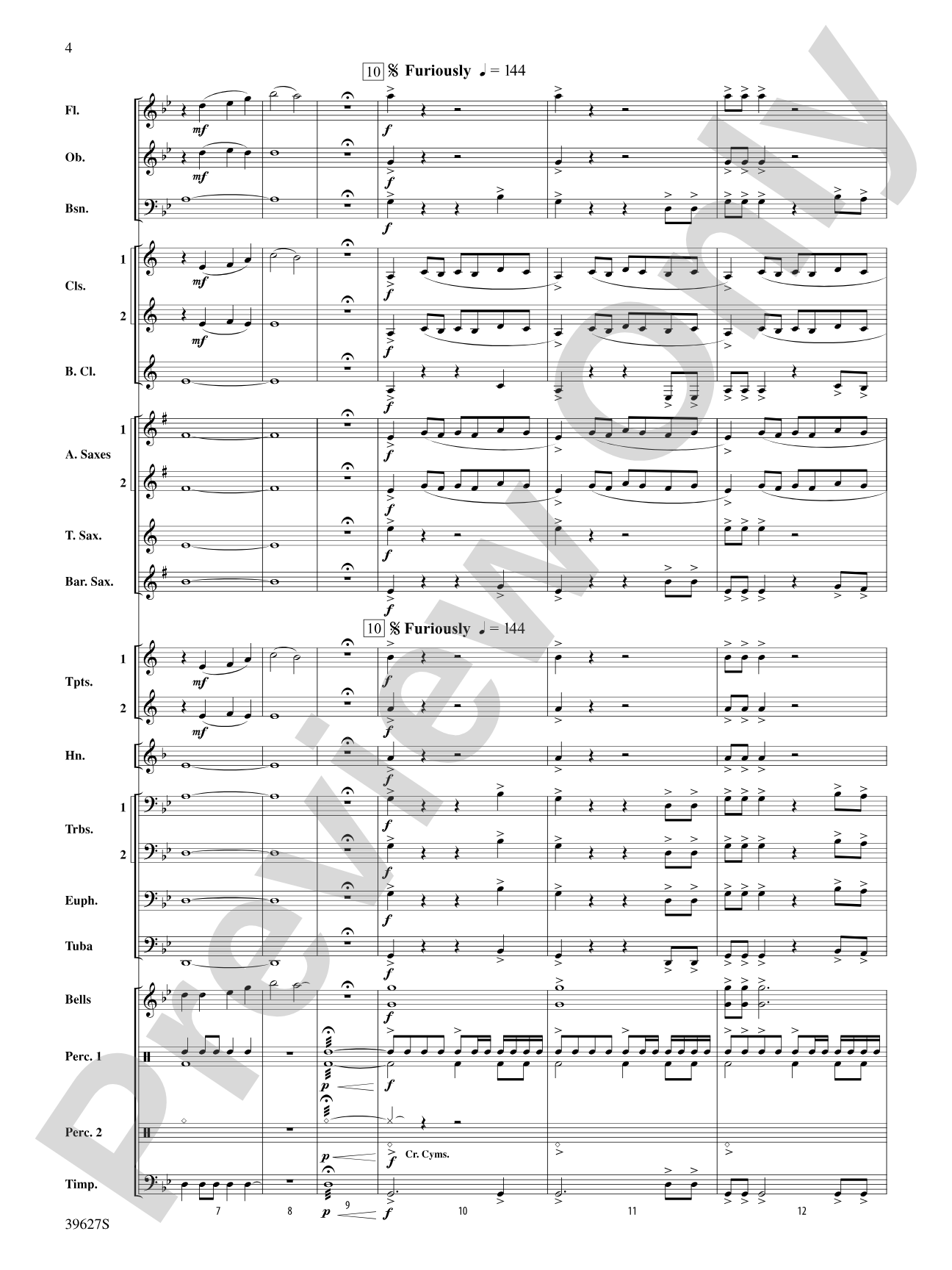 Flash Flood: Concert Band Conductor Score & Parts