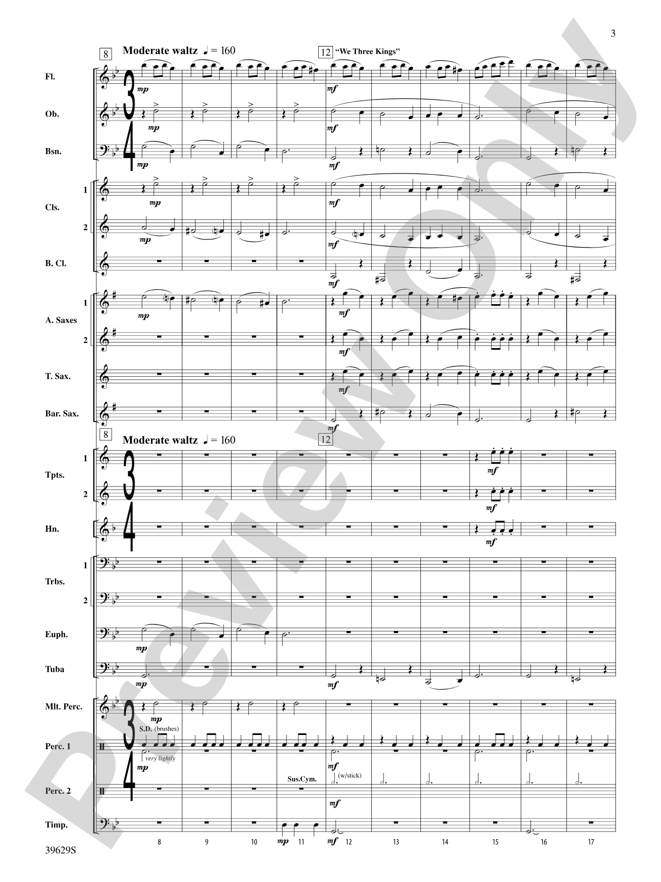 A Celebration of Carols: Concert Band Conductor Score & Parts