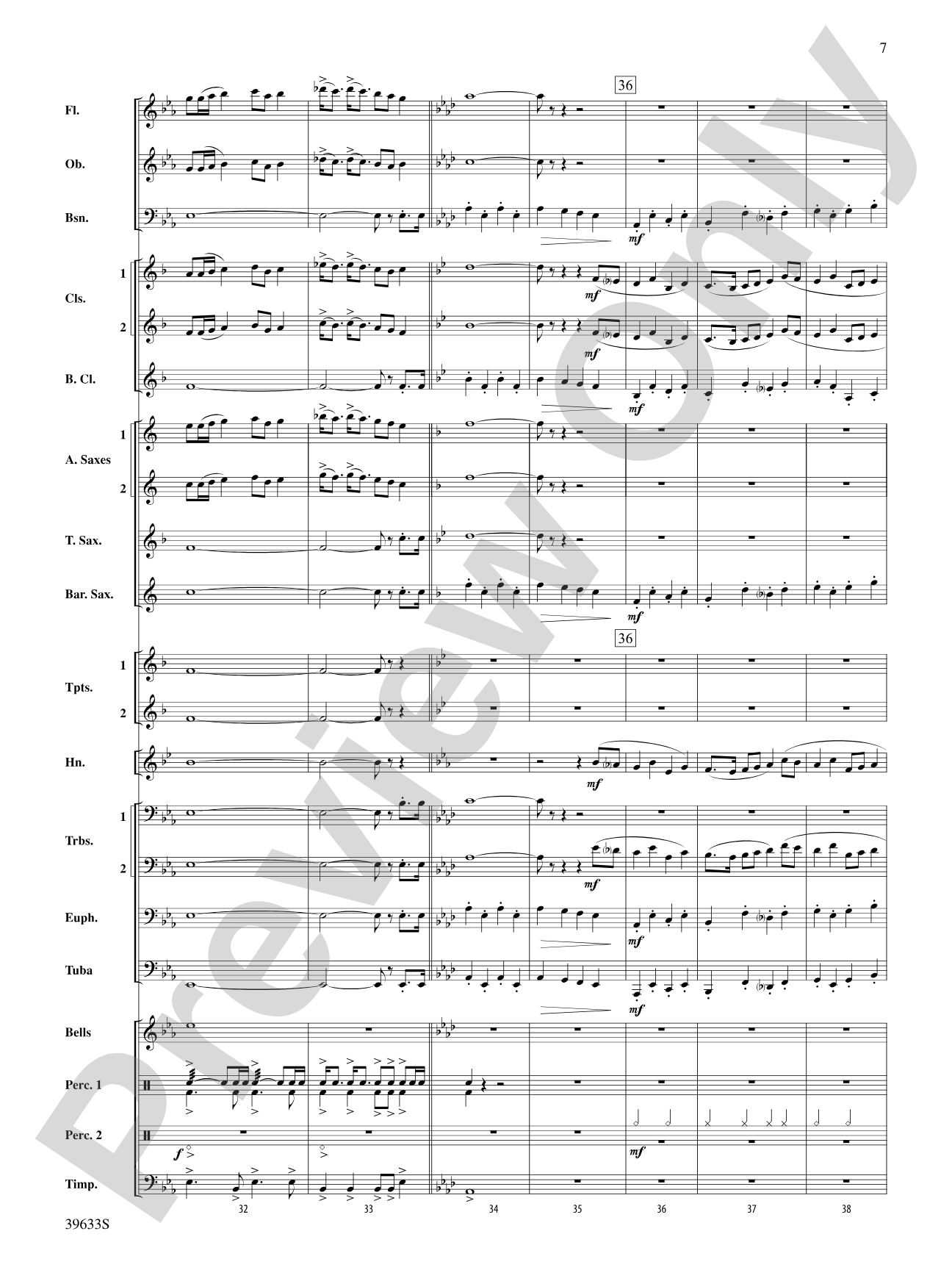Rivanna River March: Concert Band Conductor Score & Parts
