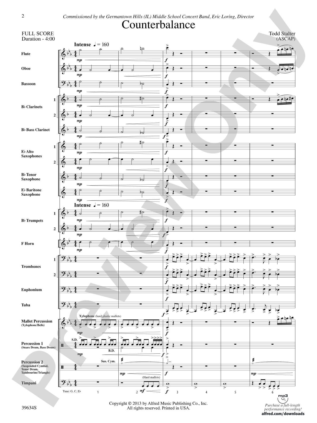 Counterbalance: Concert Band Conductor Score & Parts