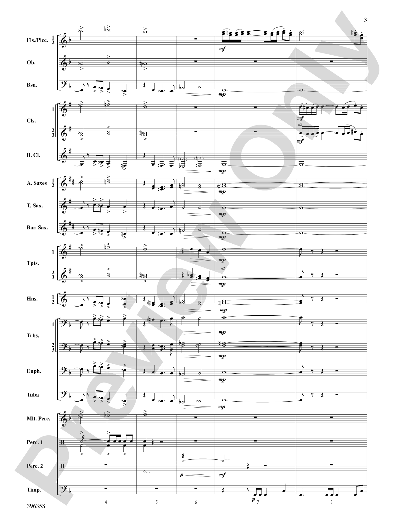 Commemoration Overture: Concert Band Conductor Score & Parts