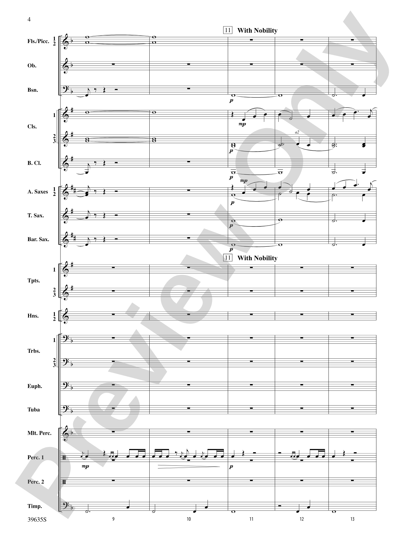 Commemoration Overture: Concert Band Conductor Score & Parts