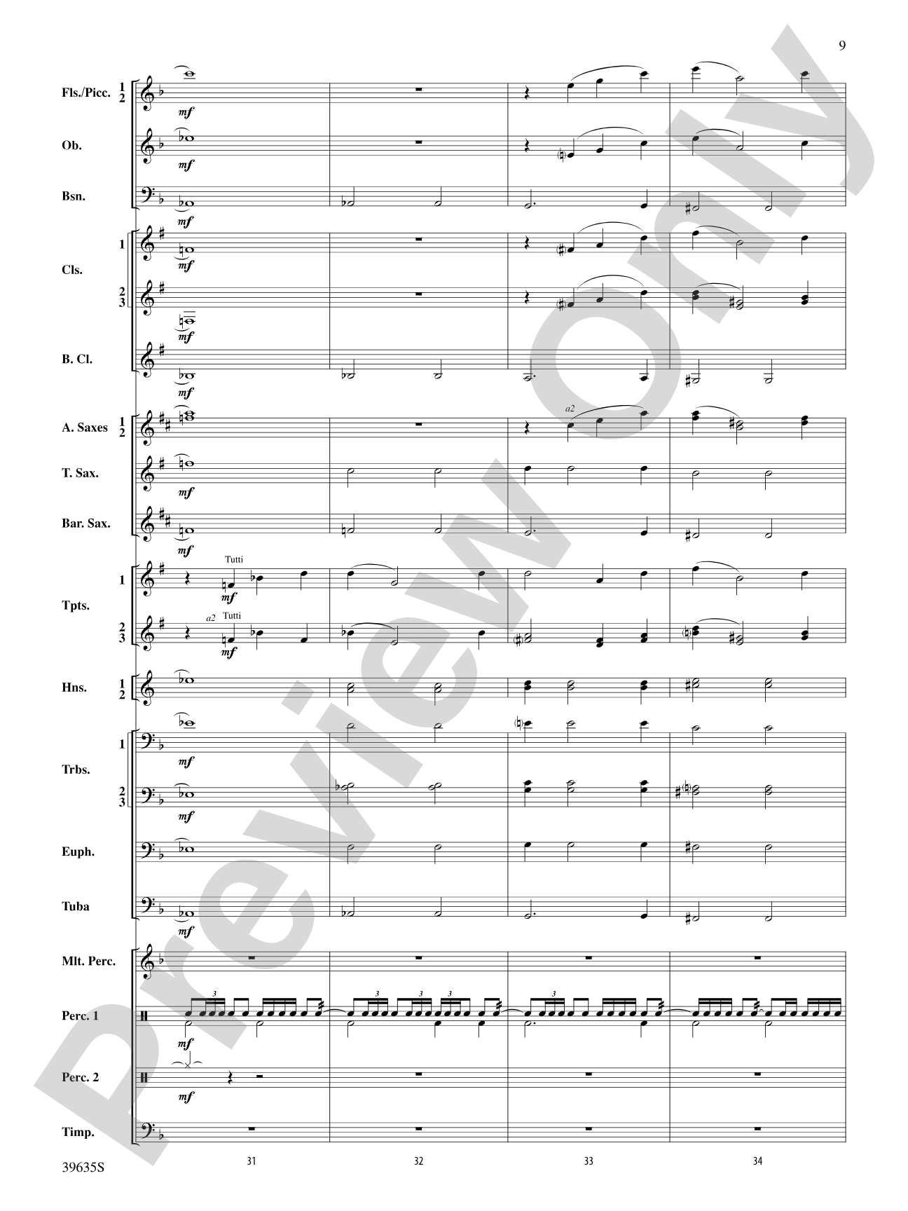 Commemoration Overture: Concert Band Conductor Score & Parts