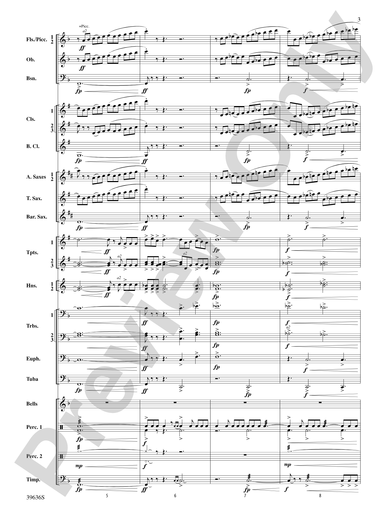 Resurgences: Concert Band Conductor Score & Parts