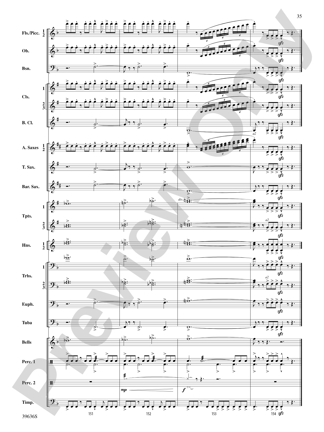 Resurgences: Concert Band Conductor Score & Parts