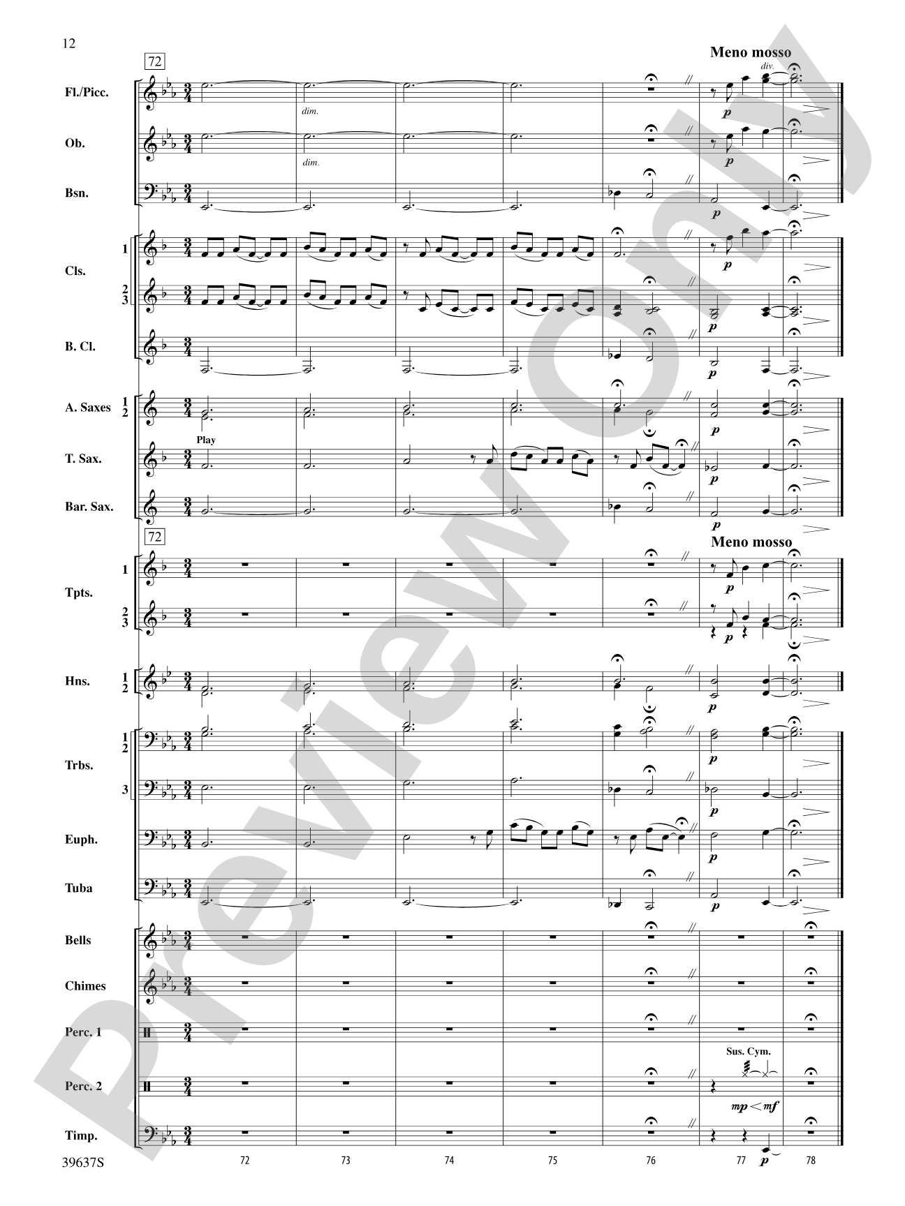 A Blessed Hymn: Concert Band Conductor Score & Parts