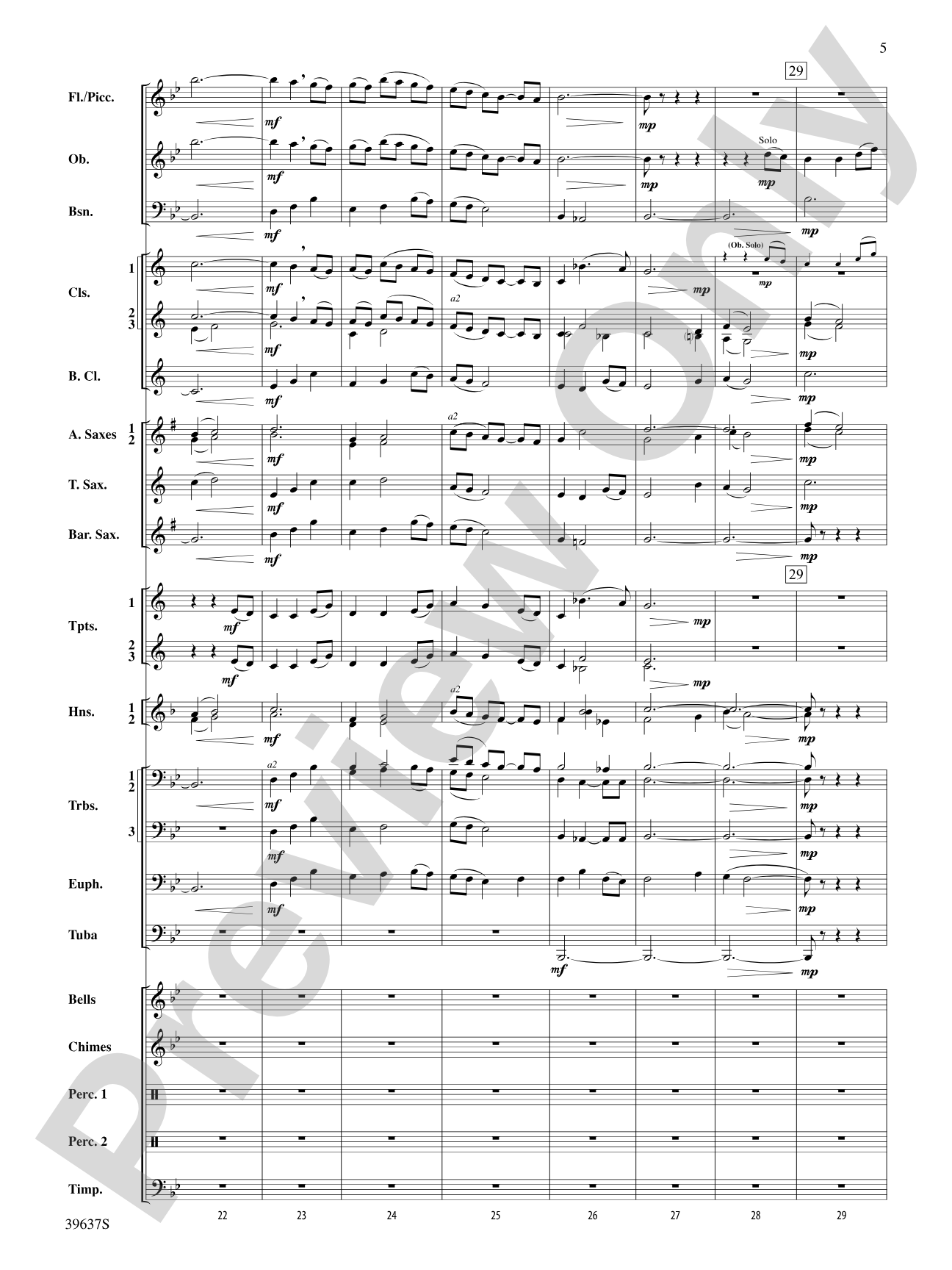 A Blessed Hymn: Concert Band Conductor Score & Parts