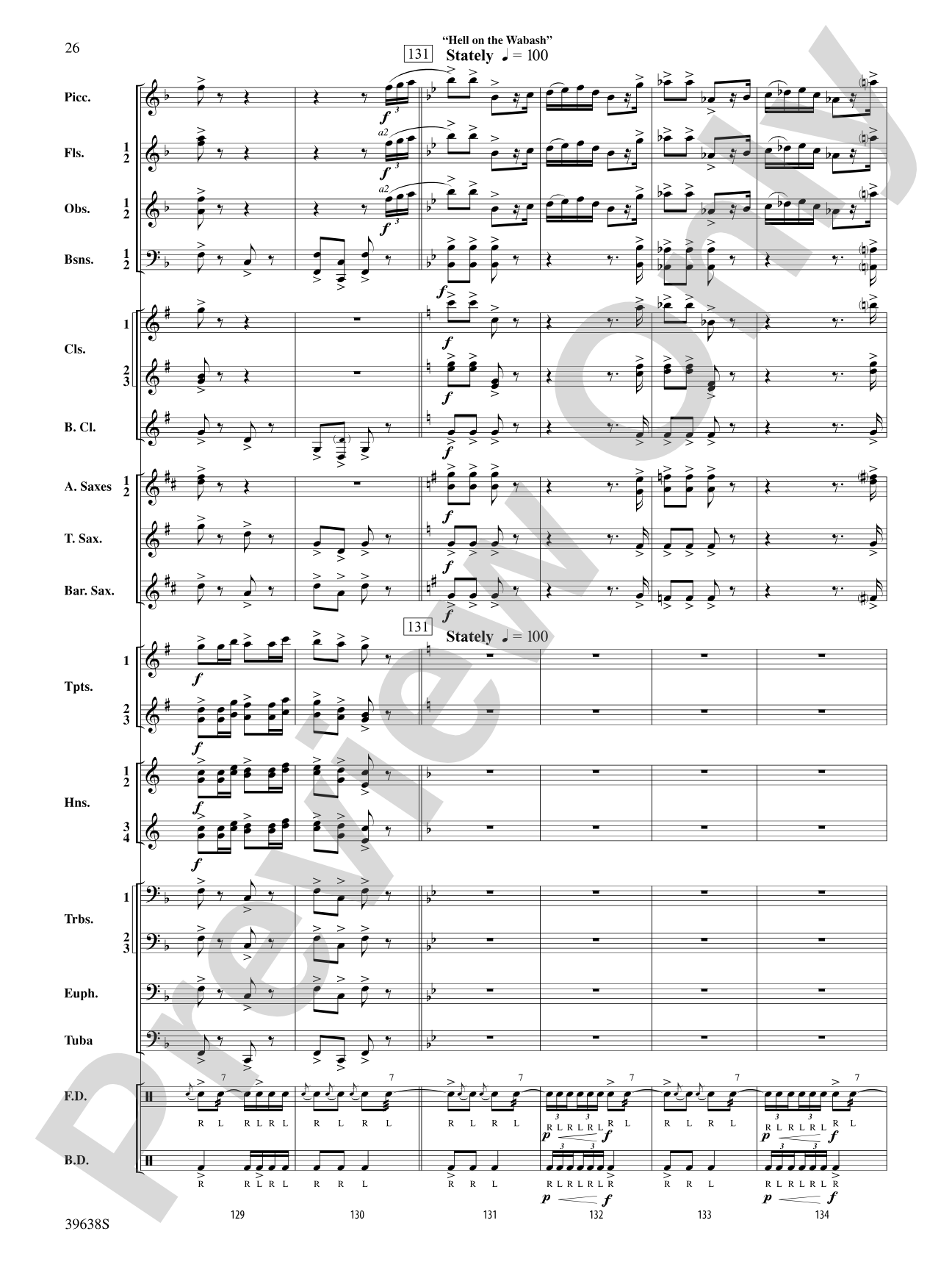 Field Ayres: Concert Band Conductor Score & Parts