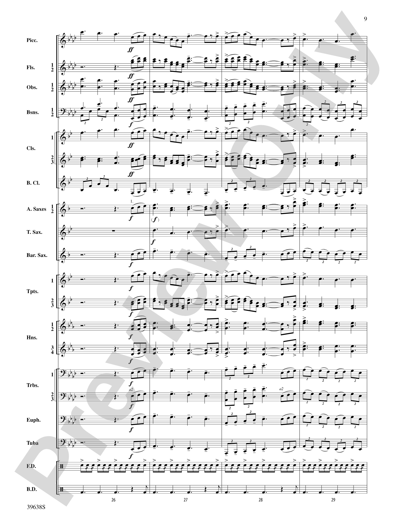 Field Ayres: Concert Band Conductor Score & Parts