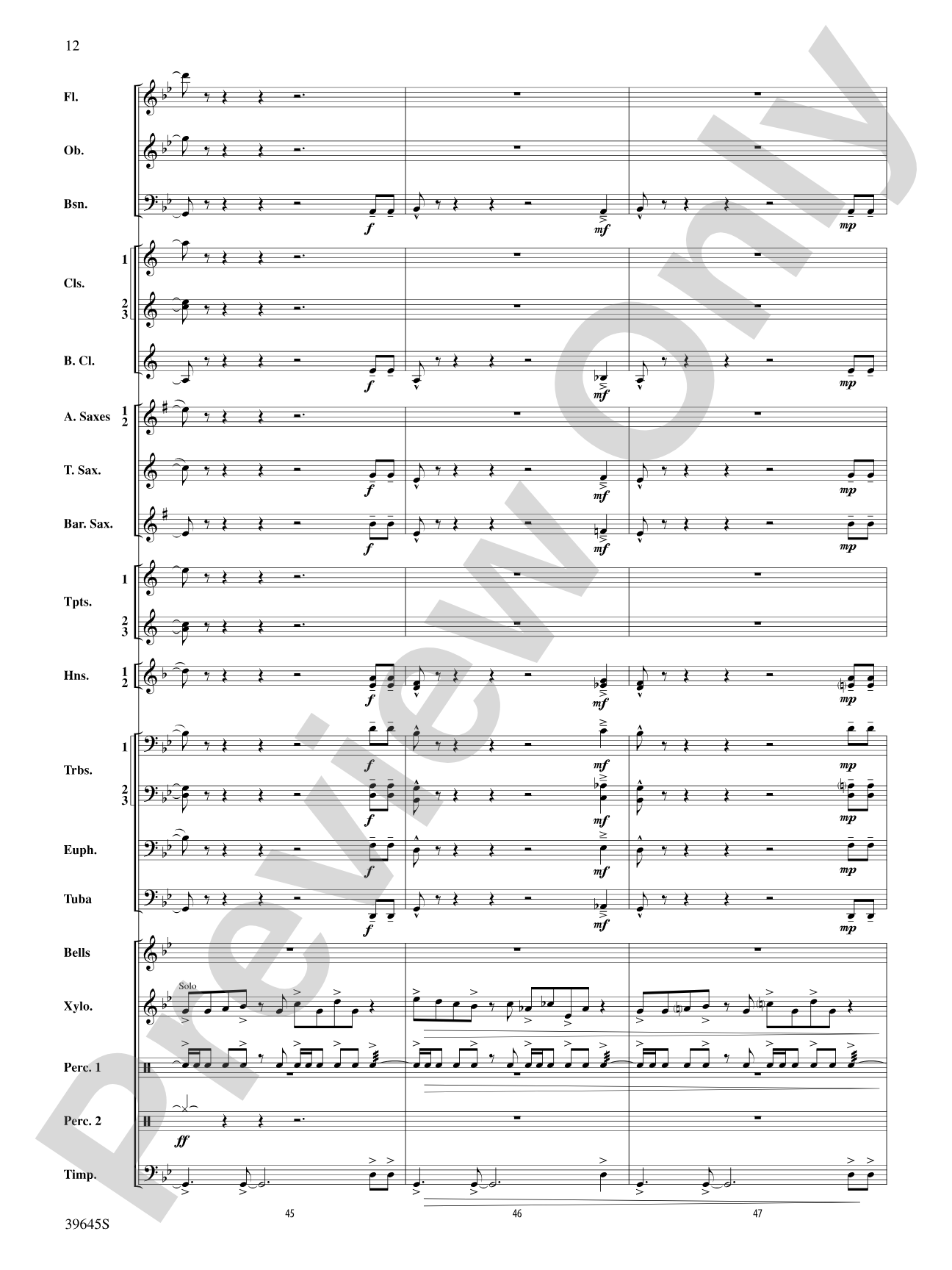 Whirlybird: Concert Band Conductor Score & Parts