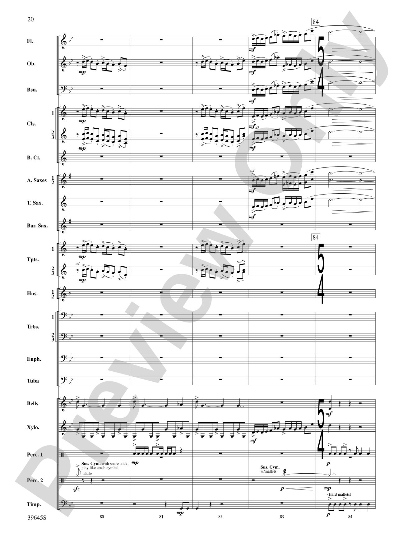 Whirlybird: Concert Band Conductor Score & Parts