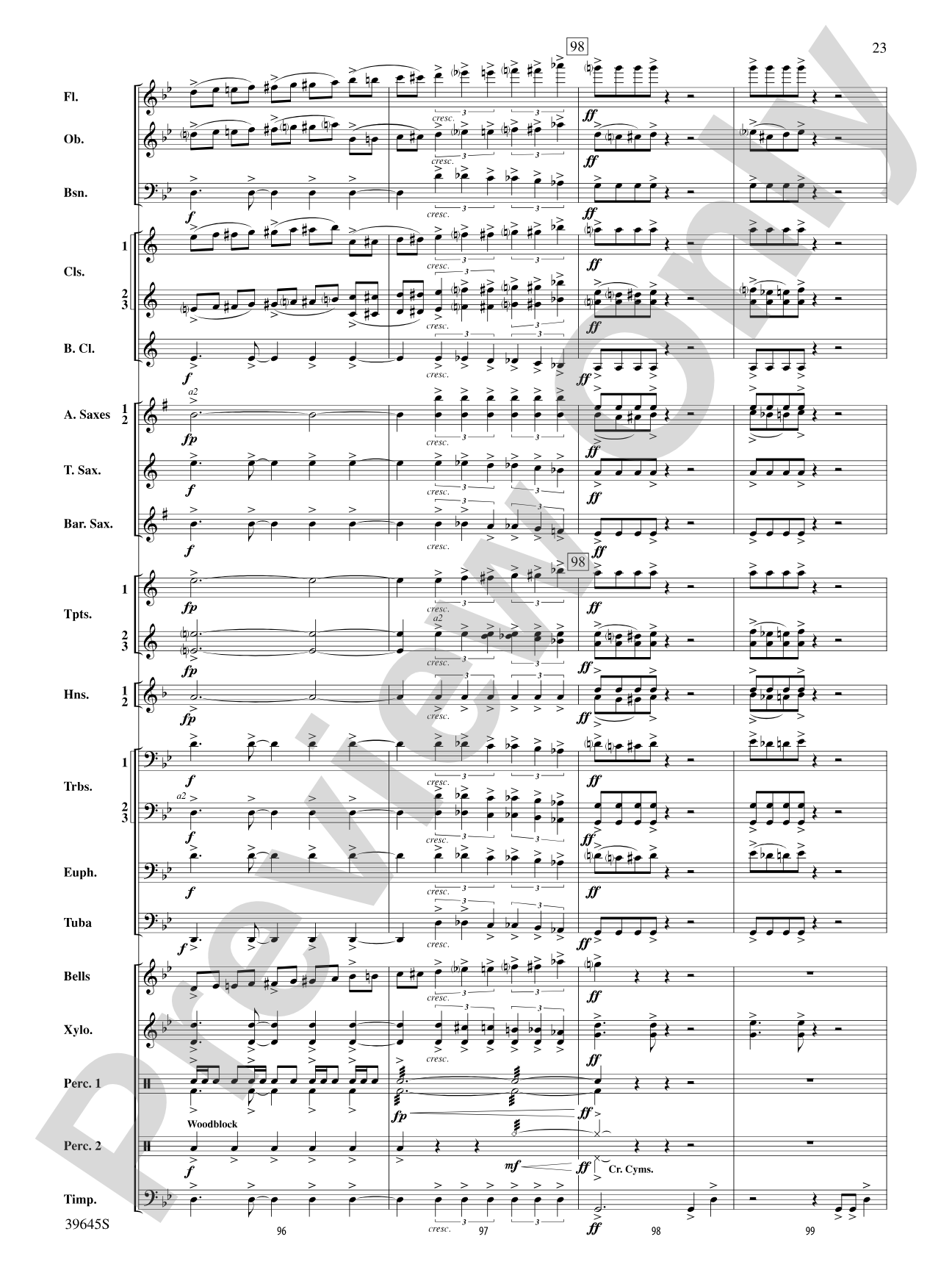 Whirlybird: Concert Band Conductor Score & Parts