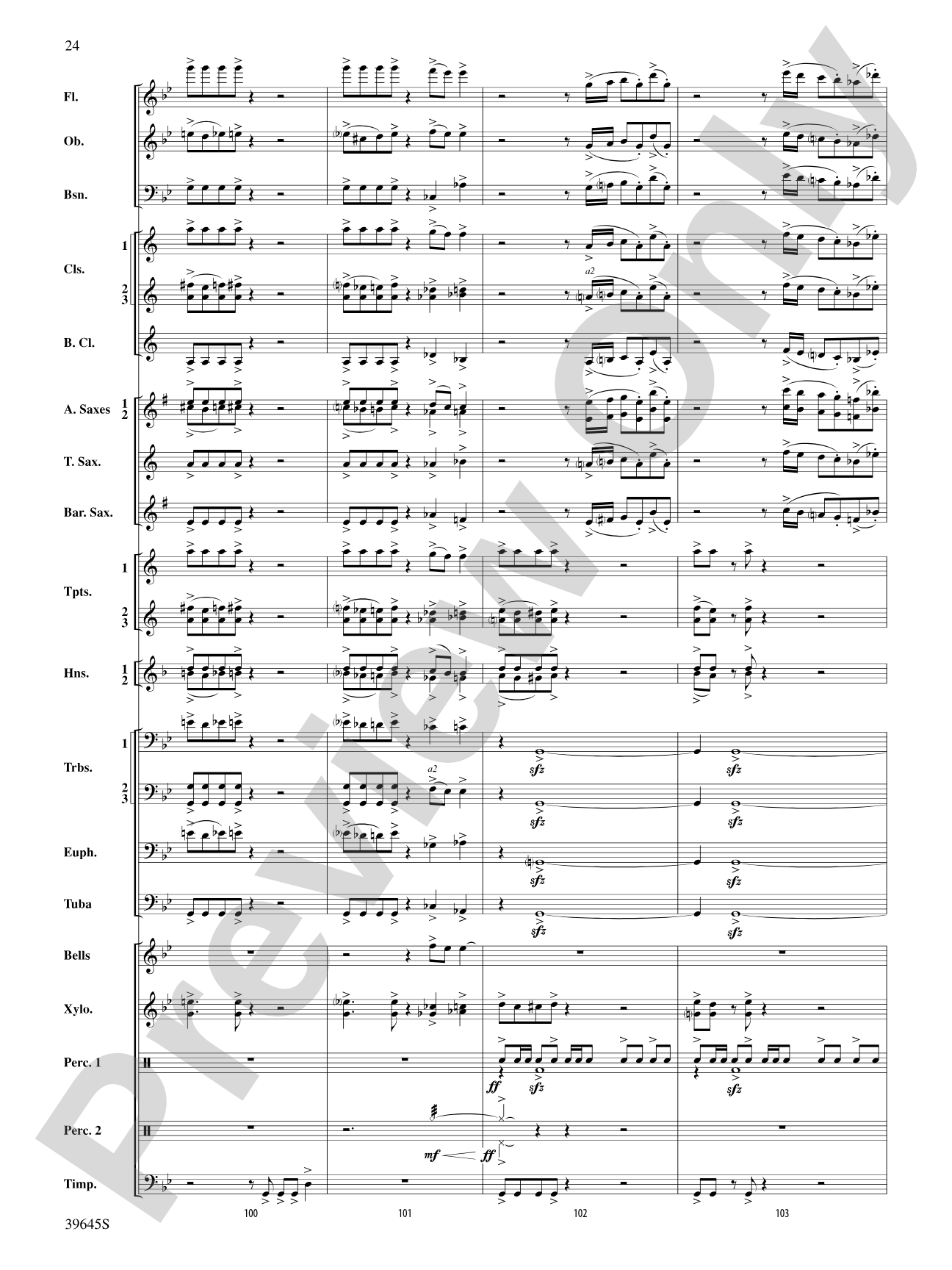 Whirlybird: Concert Band Conductor Score & Parts