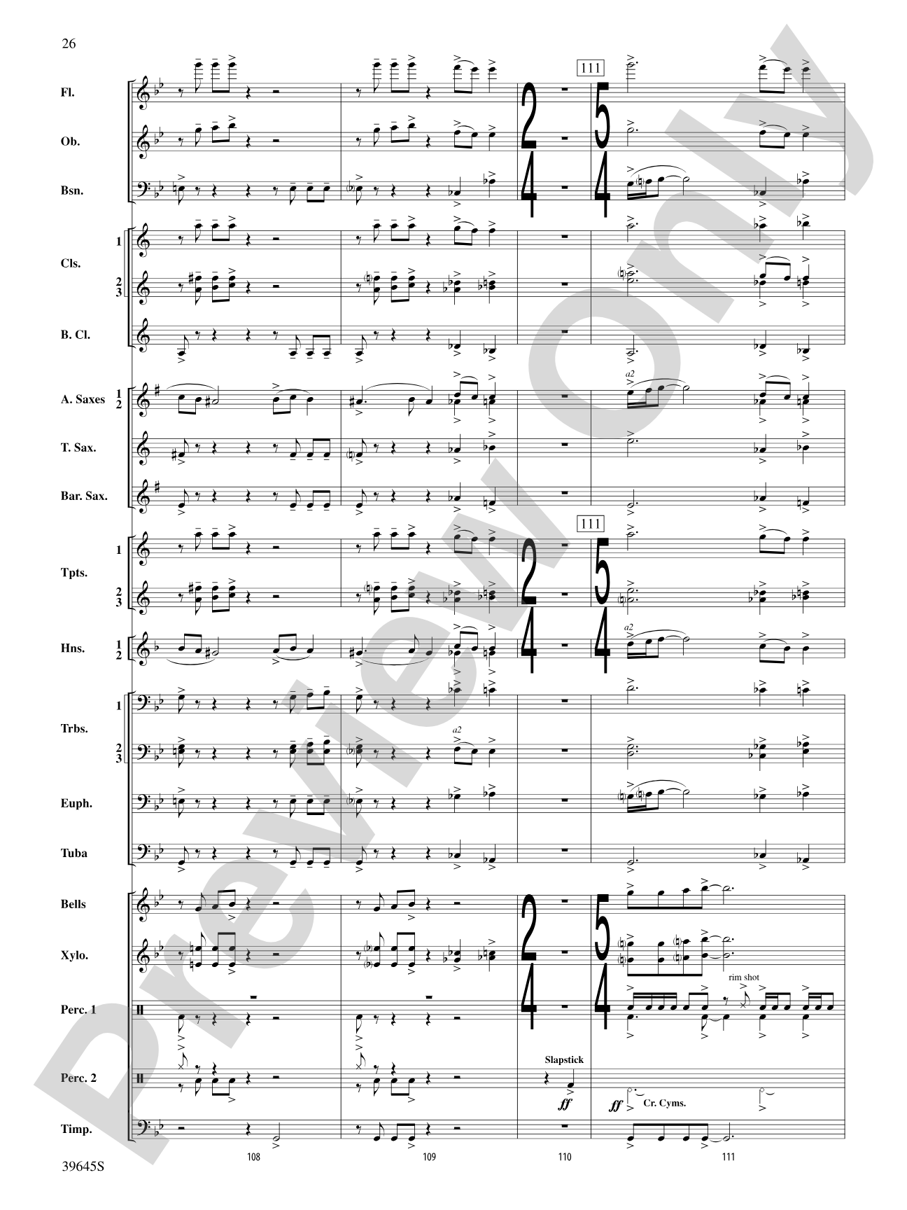 Whirlybird: Concert Band Conductor Score & Parts