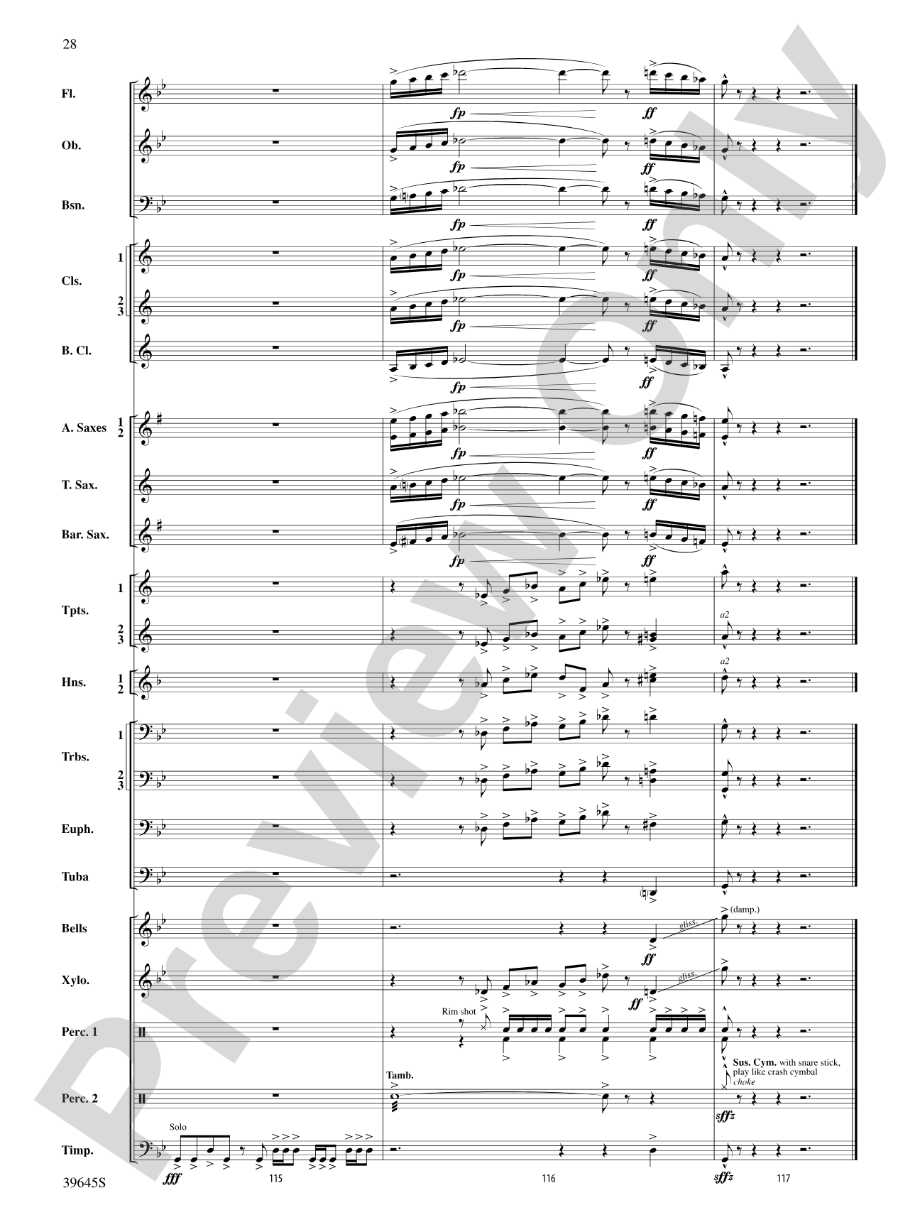Whirlybird: Concert Band Conductor Score & Parts