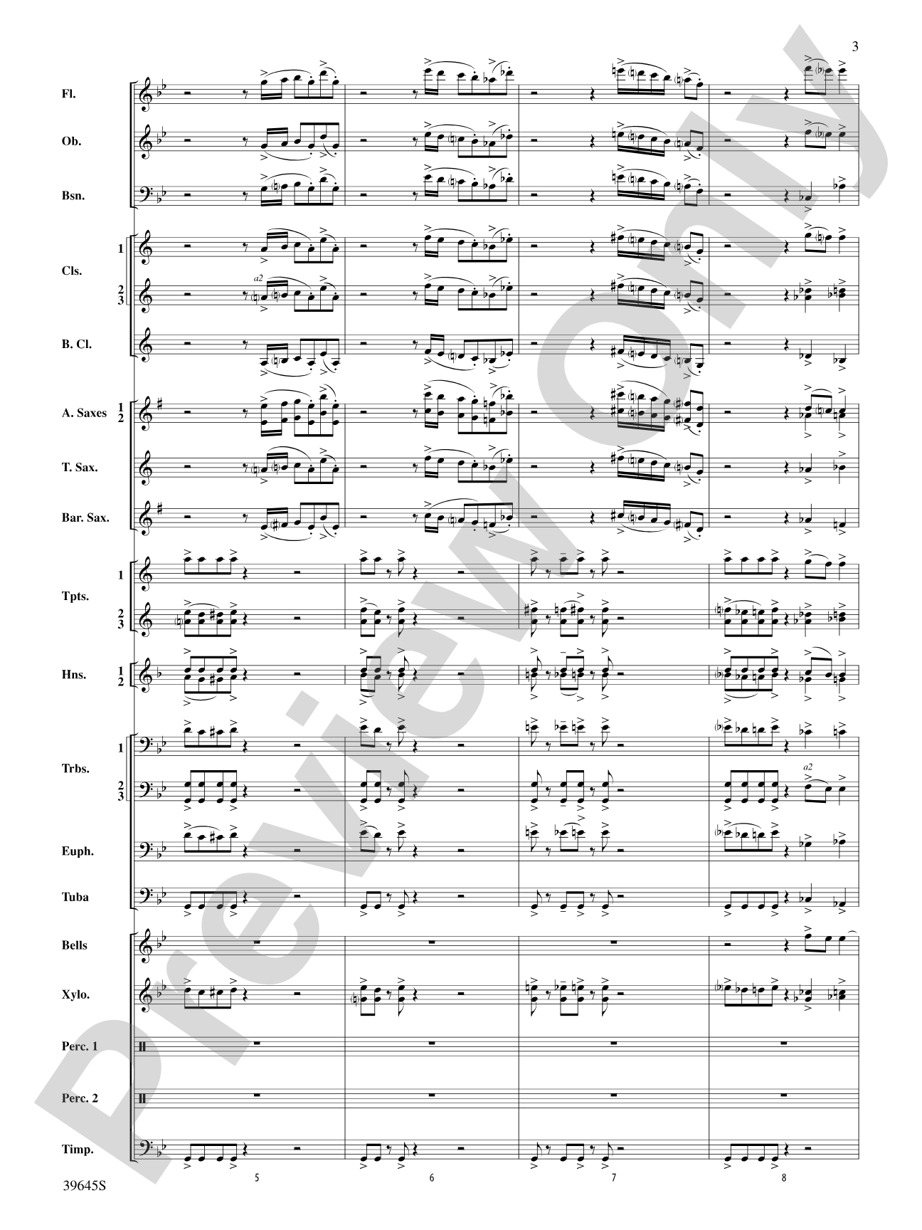 Whirlybird: Concert Band Conductor Score & Parts