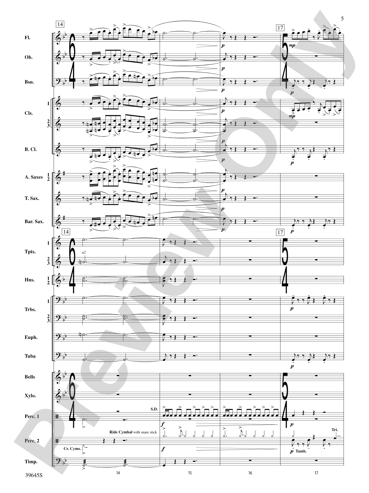 Whirlybird: Concert Band Conductor Score & Parts