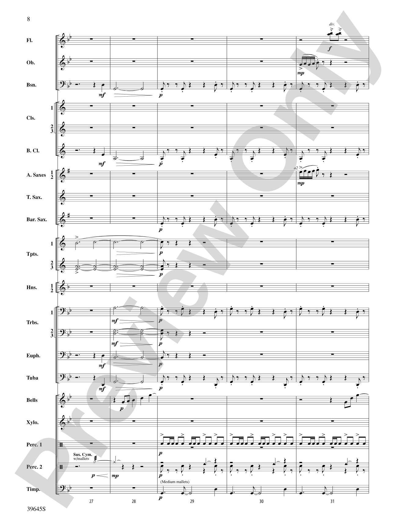 Whirlybird: Concert Band Conductor Score & Parts