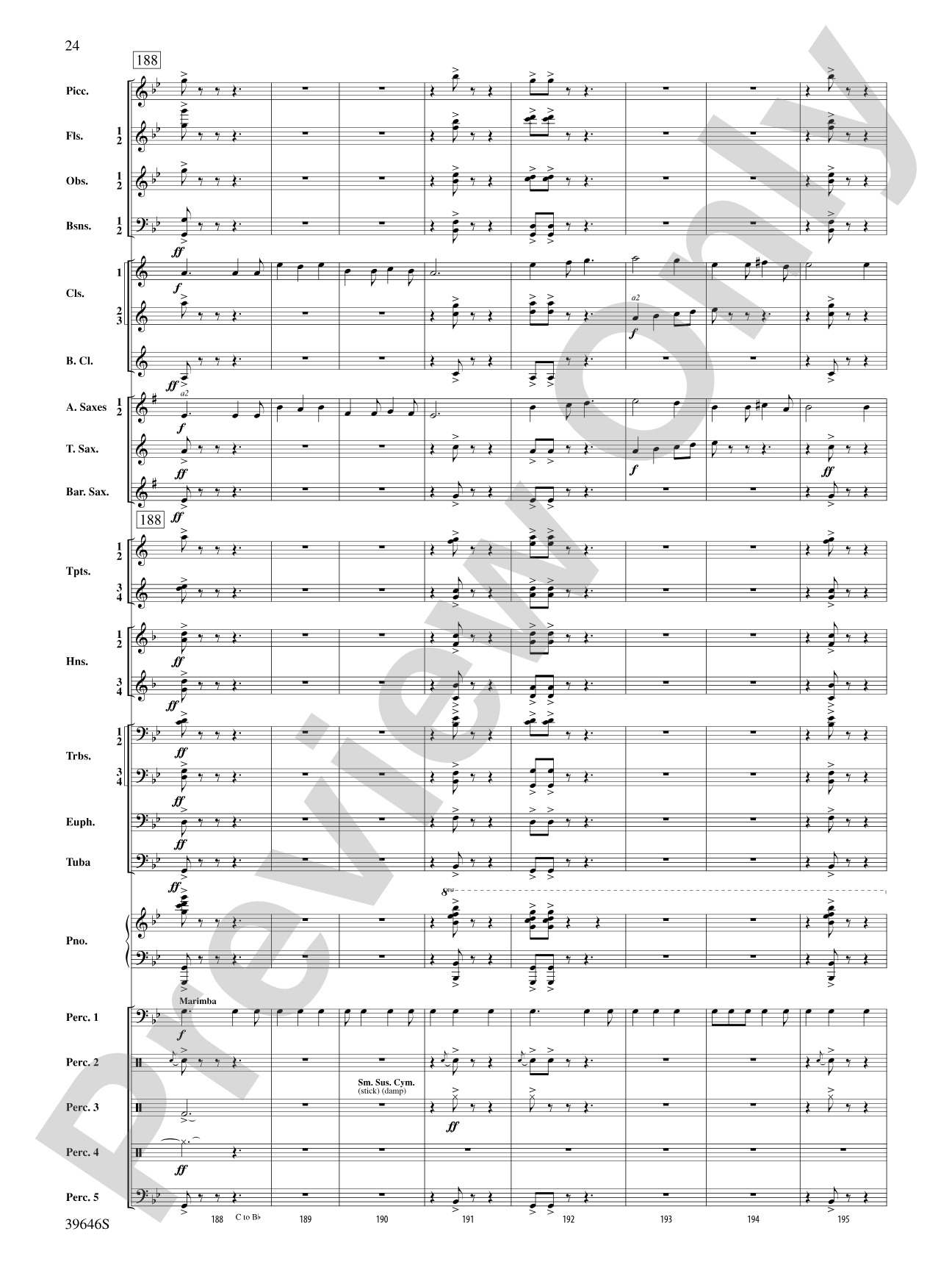 Scarborough Fair: Concert Band Conductor Score & Parts